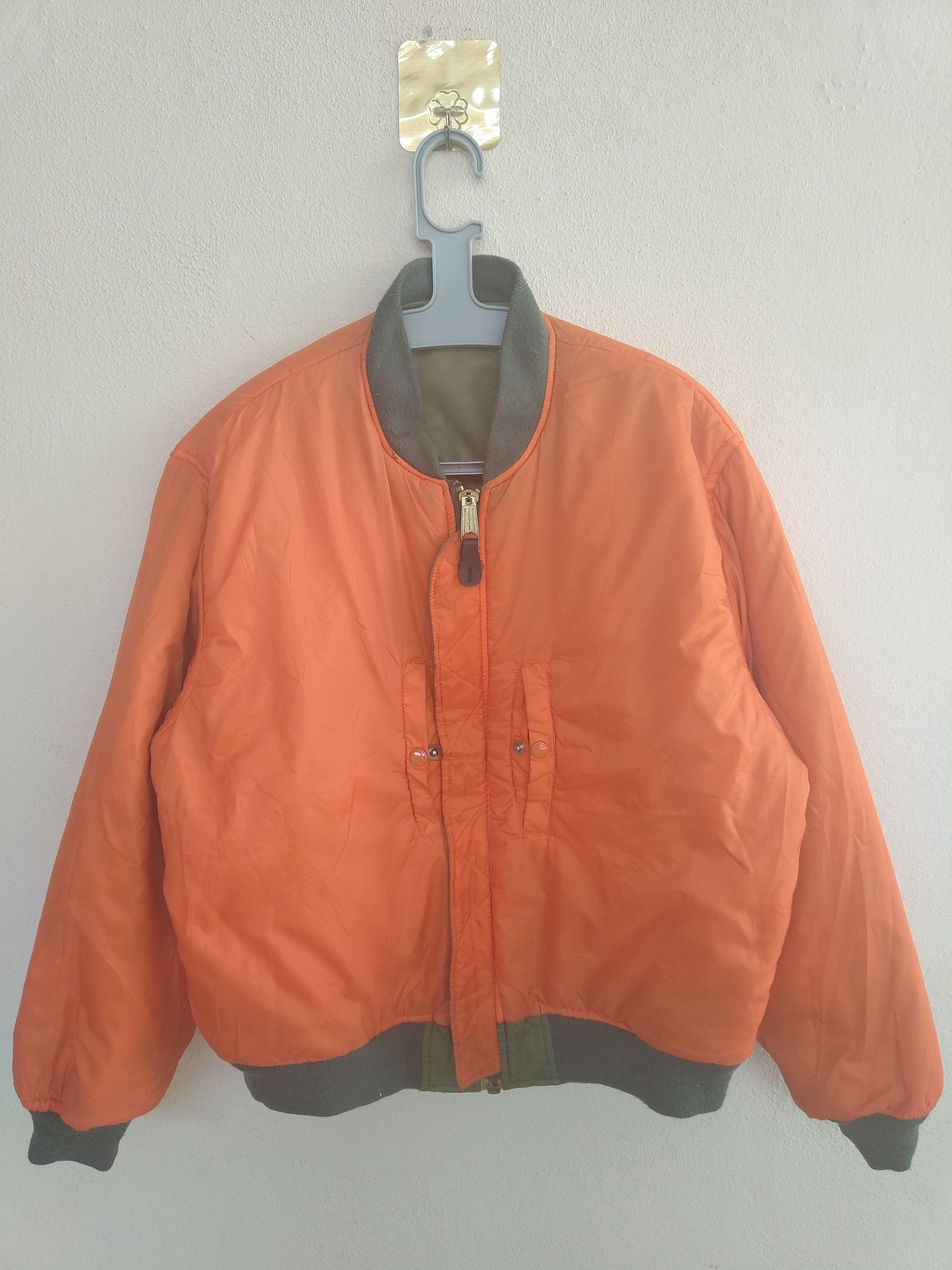 Vintage Vtg Jacket,Flyer 'Man Intermediate MA-1 Sunfaded Rare Size US L / EU 52-54 / 3 - 8 Thumbnail