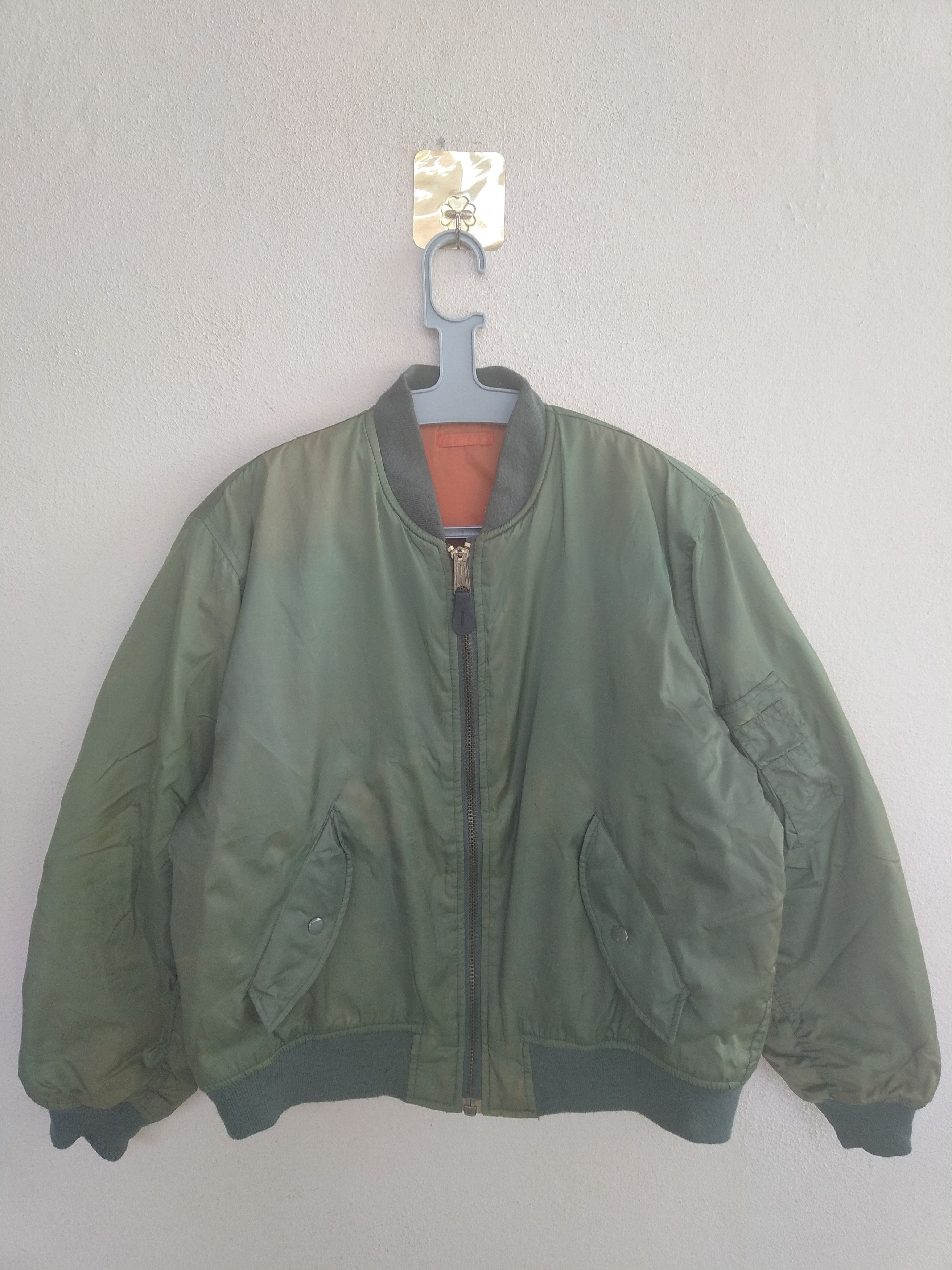 Vintage Vtg Jacket,Flyer 'Man Intermediate MA-1 Sunfaded Rare Size US L / EU 52-54 / 3 - 1 Thumbnail