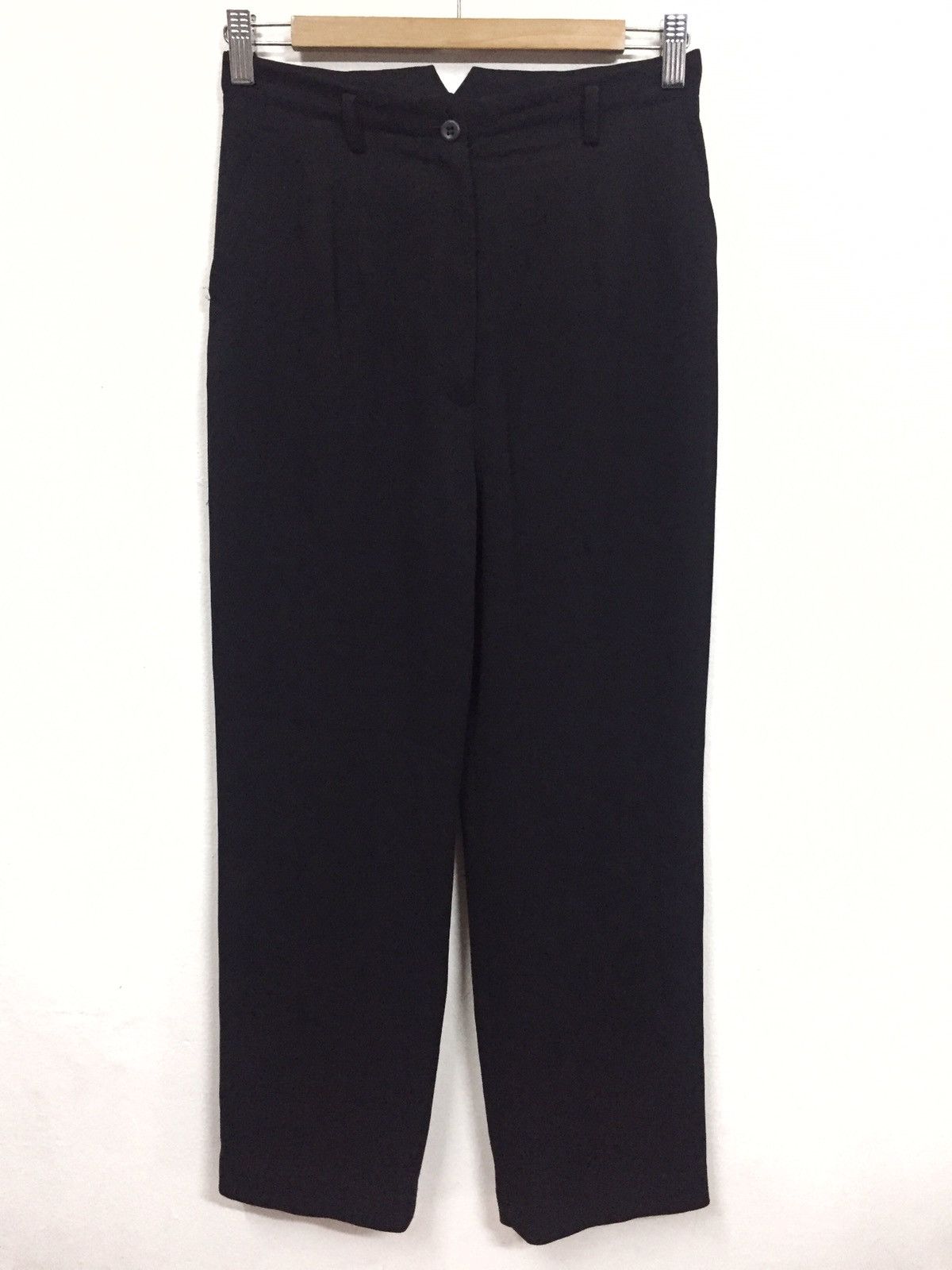 image of 90's Visavis High Waisted Casual Pants in Black, Men's (Size 27)