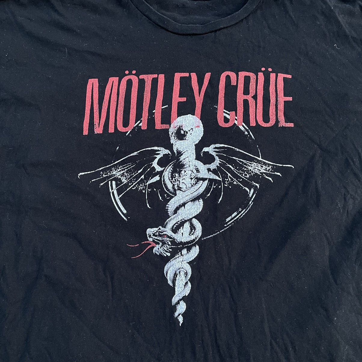 Vintage Vintage Y2K Motley Crue Band Tee Faded Black Grunge Slim XXL Size US XXL / EU 58 / 5 - 2 Thumbnail