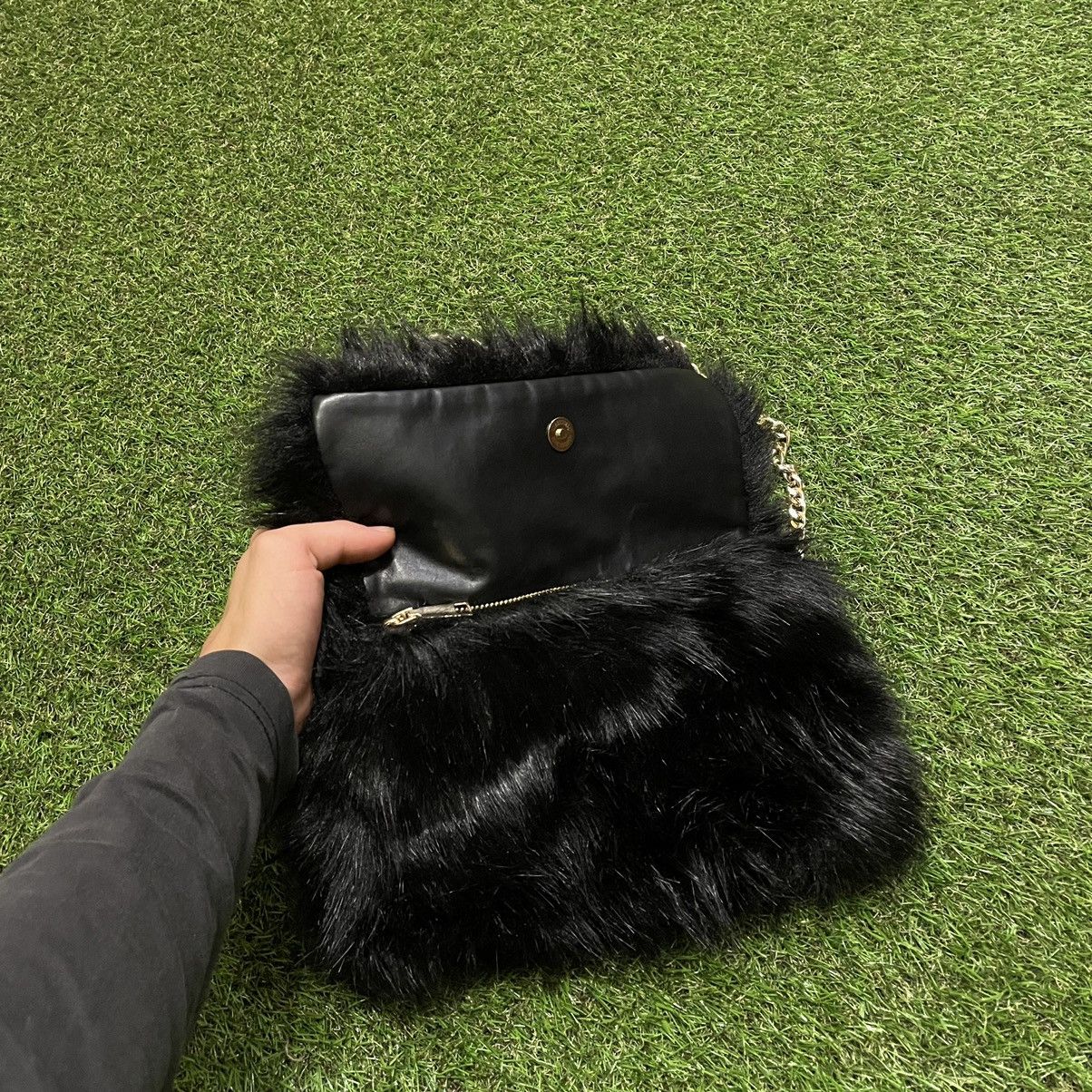 Vintage Vintage Y2K Black Mohair Fuzzy Crossbody Bag Streetwear OS Size ONE SIZE - 3 Thumbnail