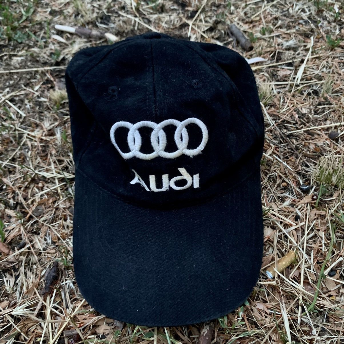 Vintage Vintage 90s Audi Streetwear Cap Hat Black Skate Washed OS Size ONE SIZE - 4 Thumbnail