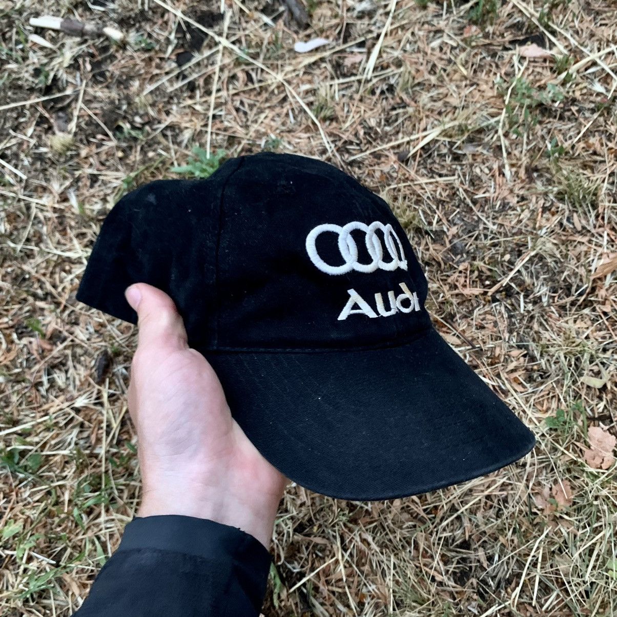 Vintage Vintage 90s Audi Streetwear Cap Hat Black Skate Washed OS Size ONE SIZE - 2 Thumbnail