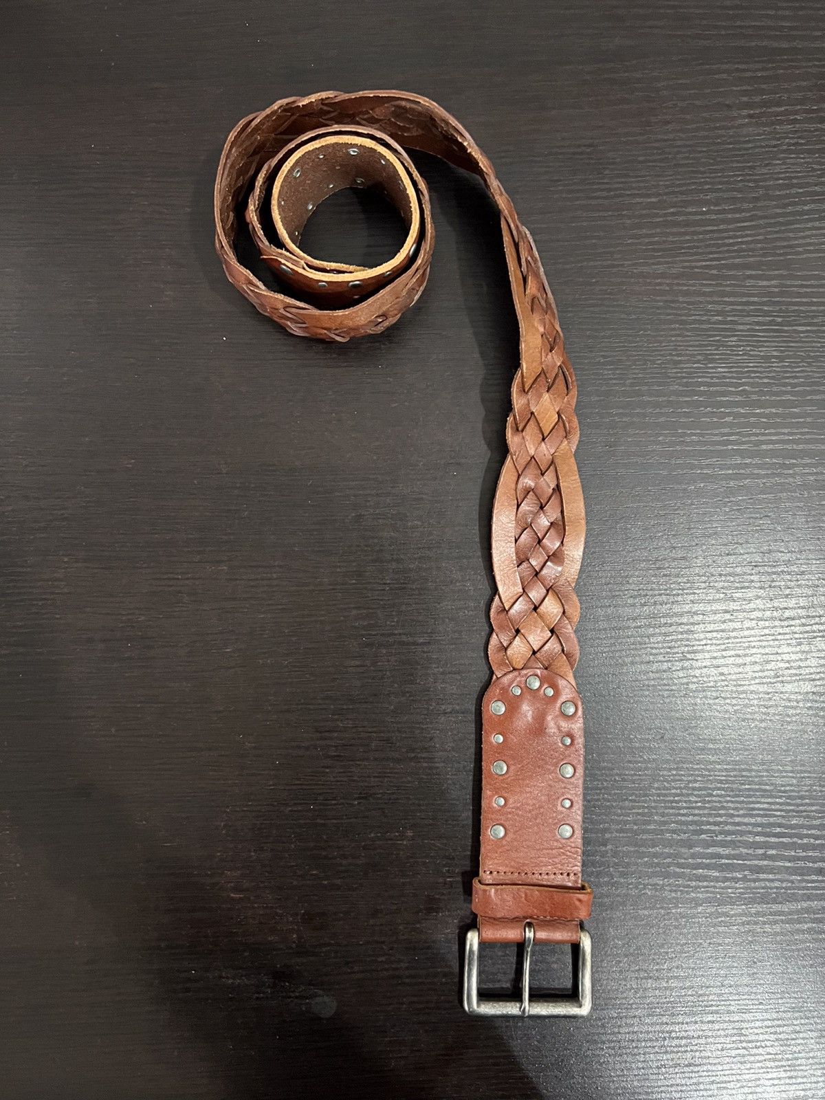 Genuine Leather UnBrand Braided Seditionaries Genuine Leather Belt Size ONE SIZE - 9 Thumbnail
