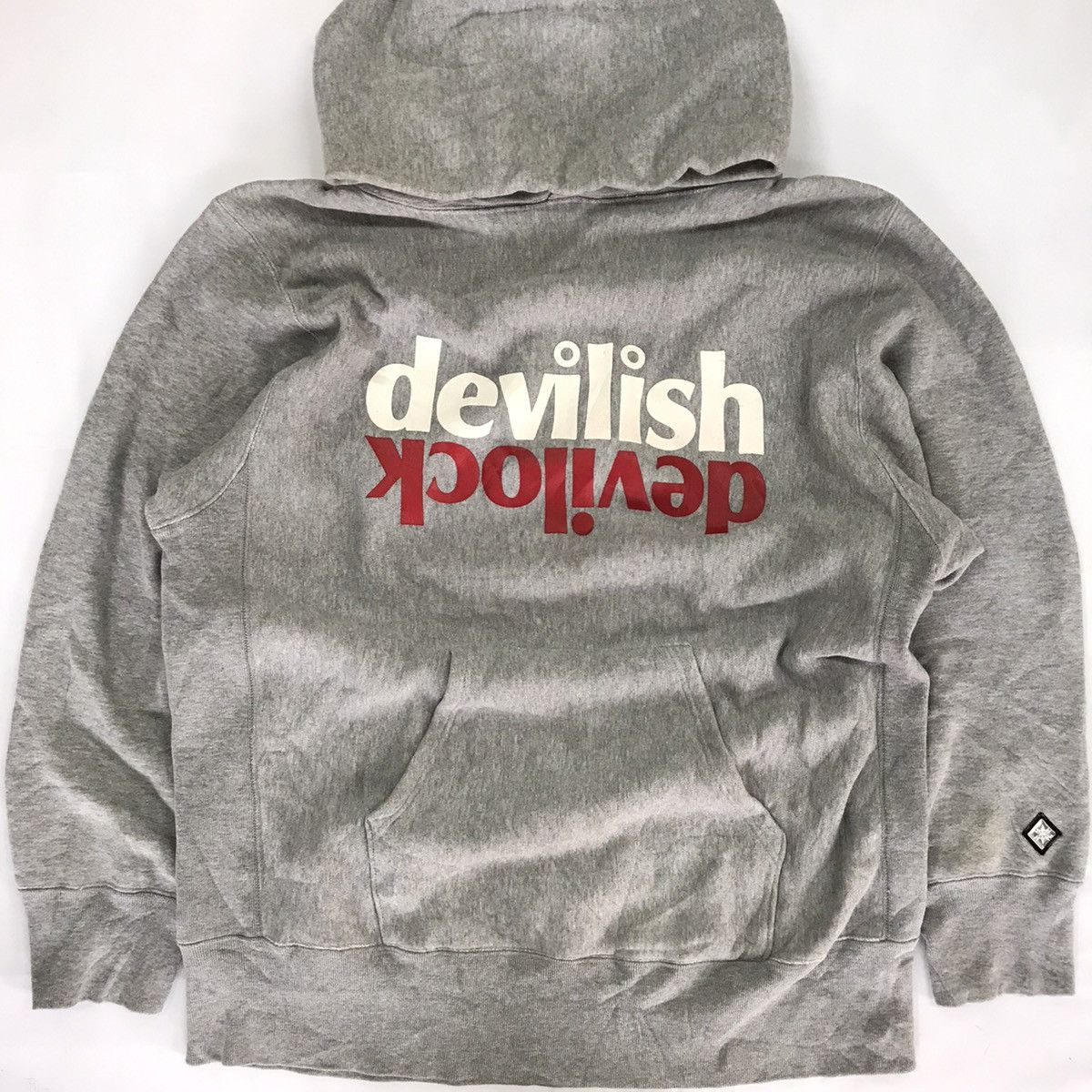 image of Band Tees x Devilock Vintage Devilock Devilish Hoodie in Grey, Men's (Size Large)