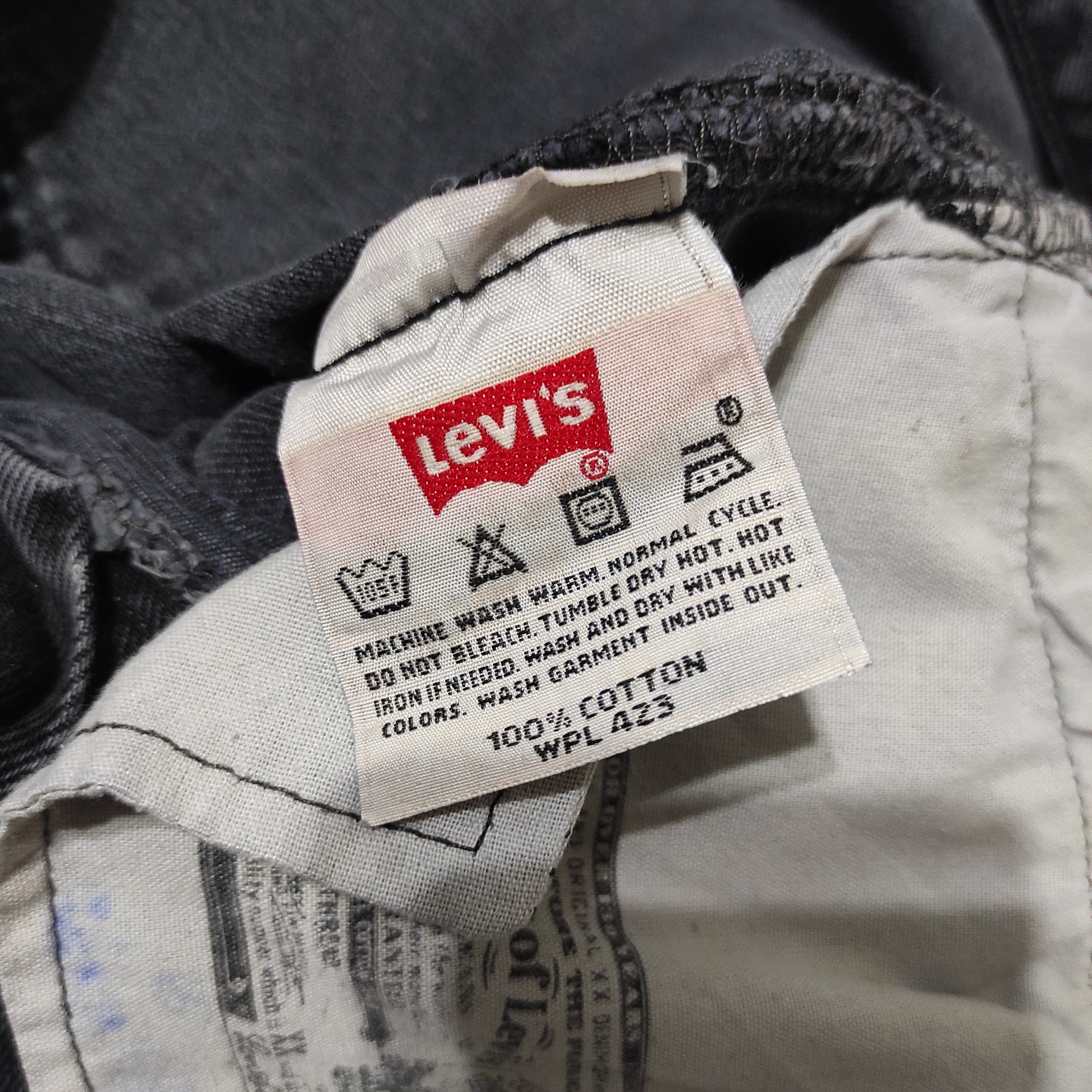 Levi's × Levi's Vintage Clothing Vintage Levis 501 Black Denim Jeans Size US 32 / EU 48 - 11 Thumbnail