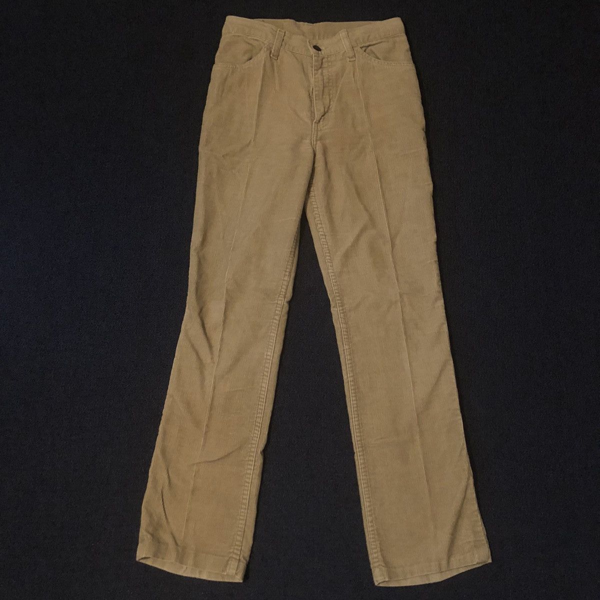 Levi's Vintage 1970s Levi’s 518 Corduroy Straight Beige Jeans 27x29 Size US 27 - 3 Thumbnail