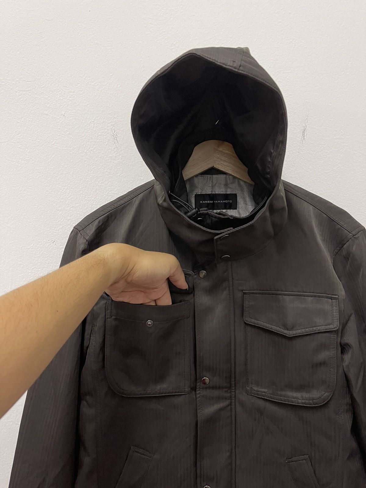 Kansai Yamamoto × Vintage Vintage Kansai Yamamoto Zipper Worker Jacket With Hoodie Size US M / EU 48-50 / 2 - 2 Thumbnail