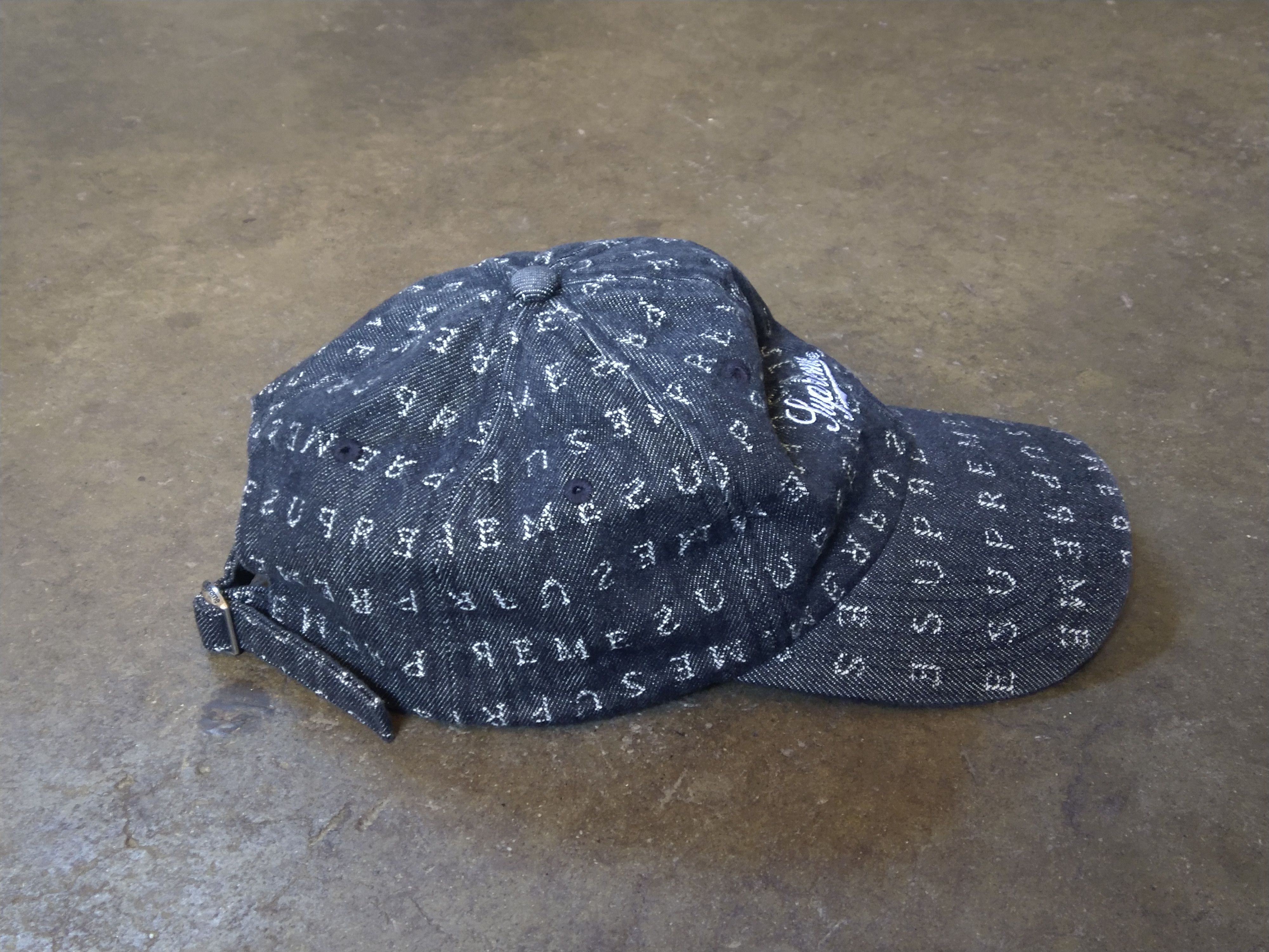 Supreme Supreme Jacquard Logos Denim 6-Panel Black SS20 Size ONE SIZE - 7 Thumbnail