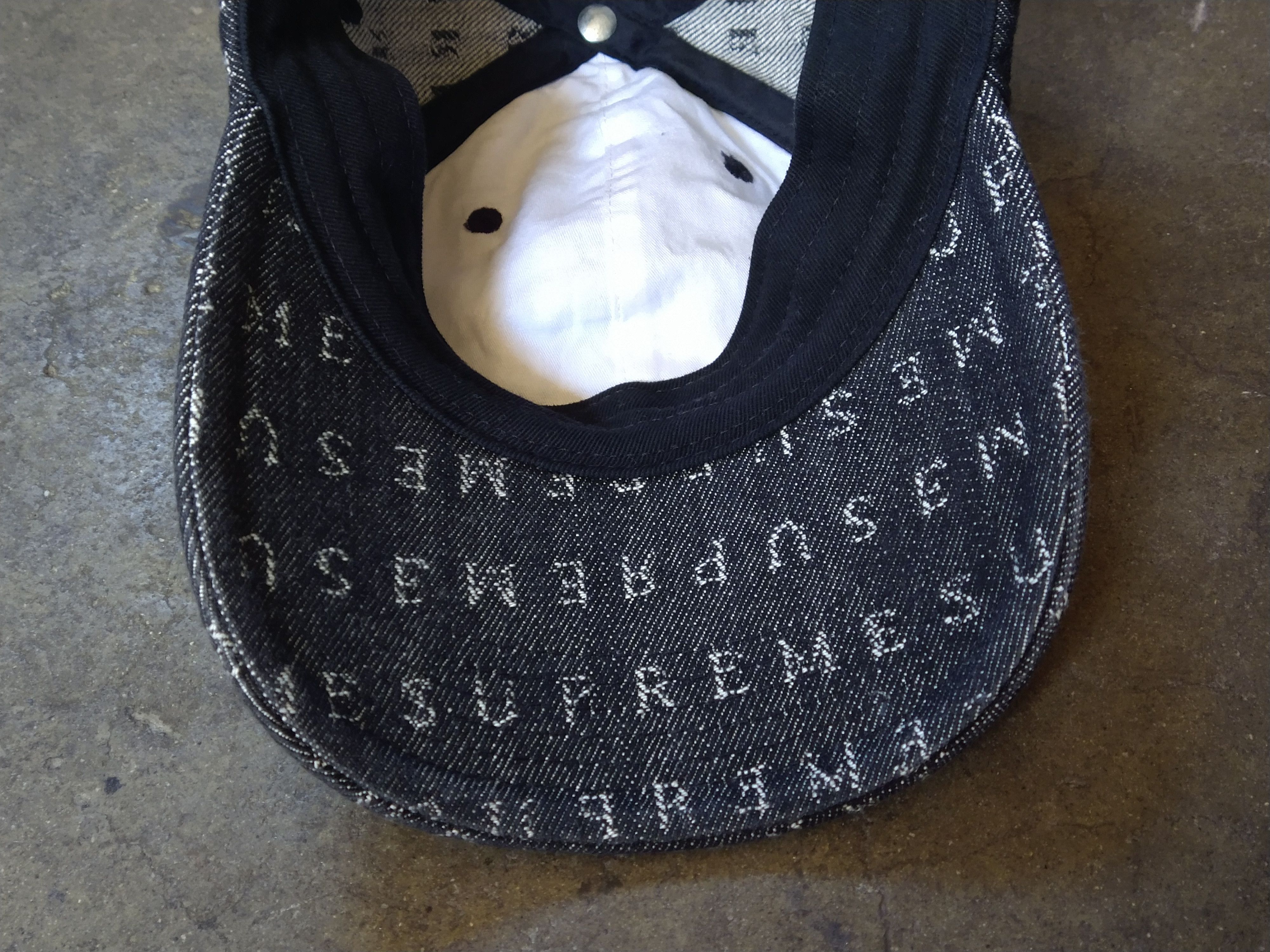 Supreme Supreme Jacquard Logos Denim 6-Panel Black SS20 Size ONE SIZE - 13 Thumbnail