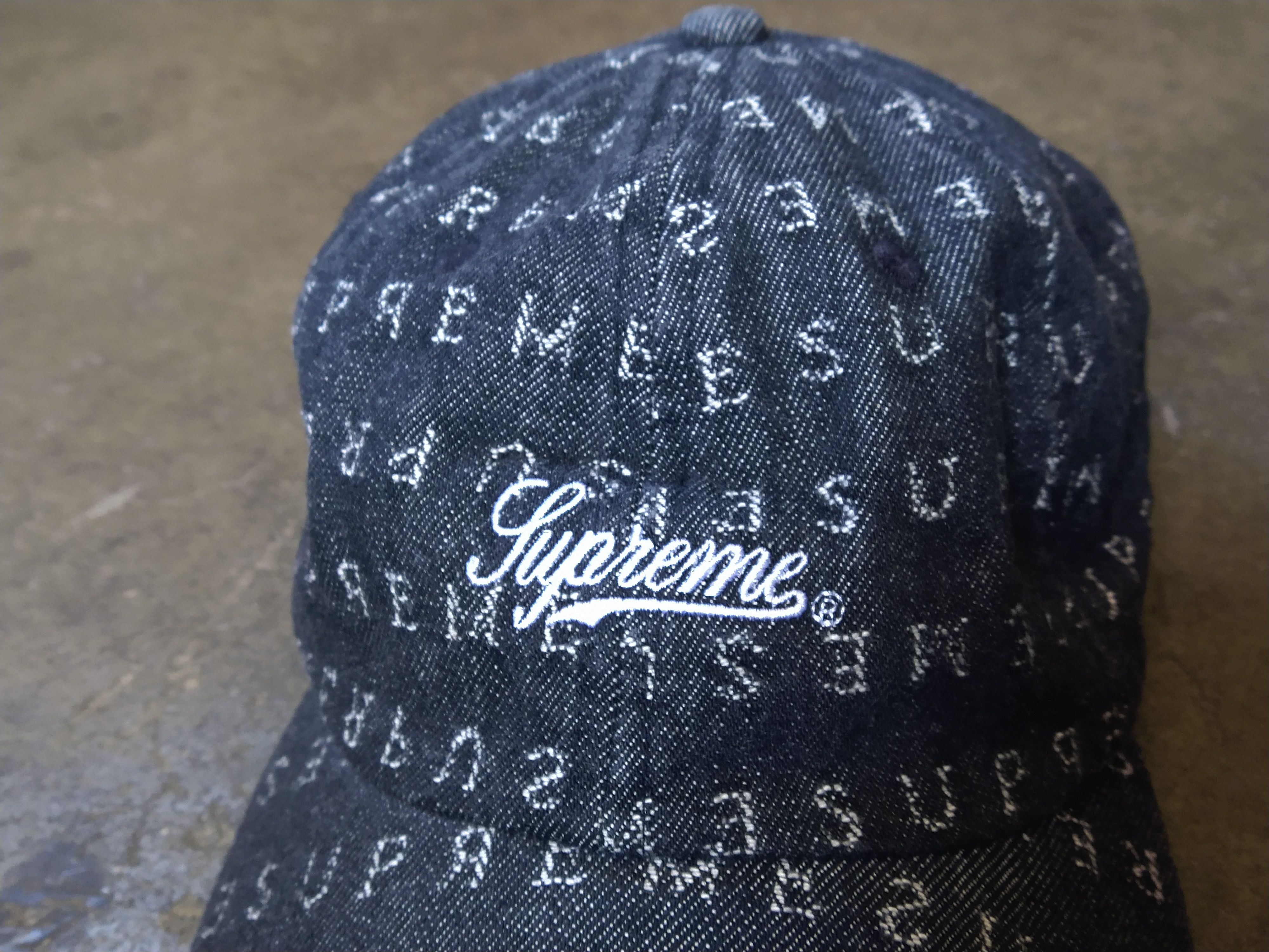 Supreme Supreme Jacquard Logos Denim 6-Panel Black SS20 Size ONE SIZE - 2 Thumbnail