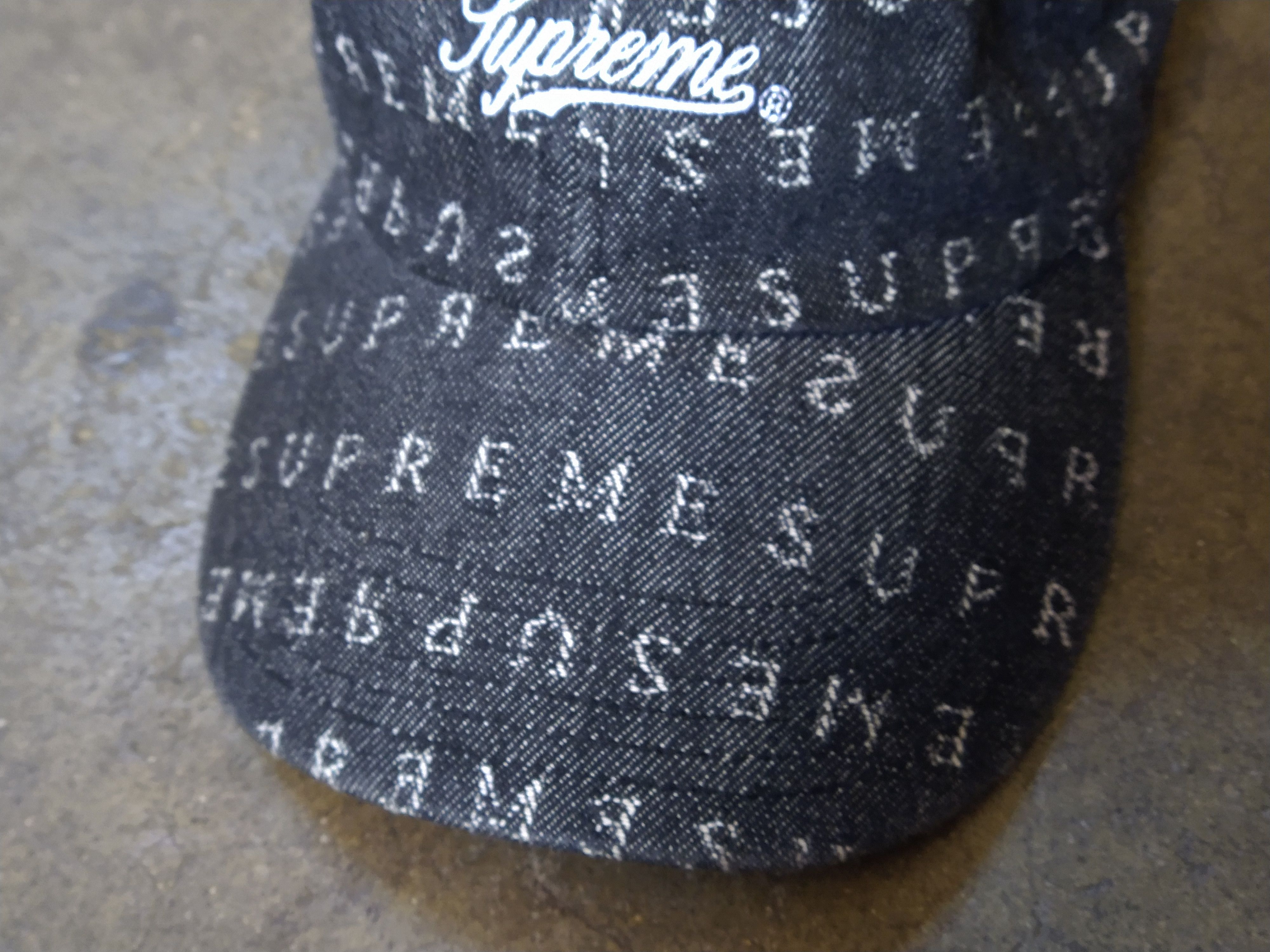 Supreme Supreme Jacquard Logos Denim 6-Panel Black SS20 Size ONE SIZE - 3 Thumbnail