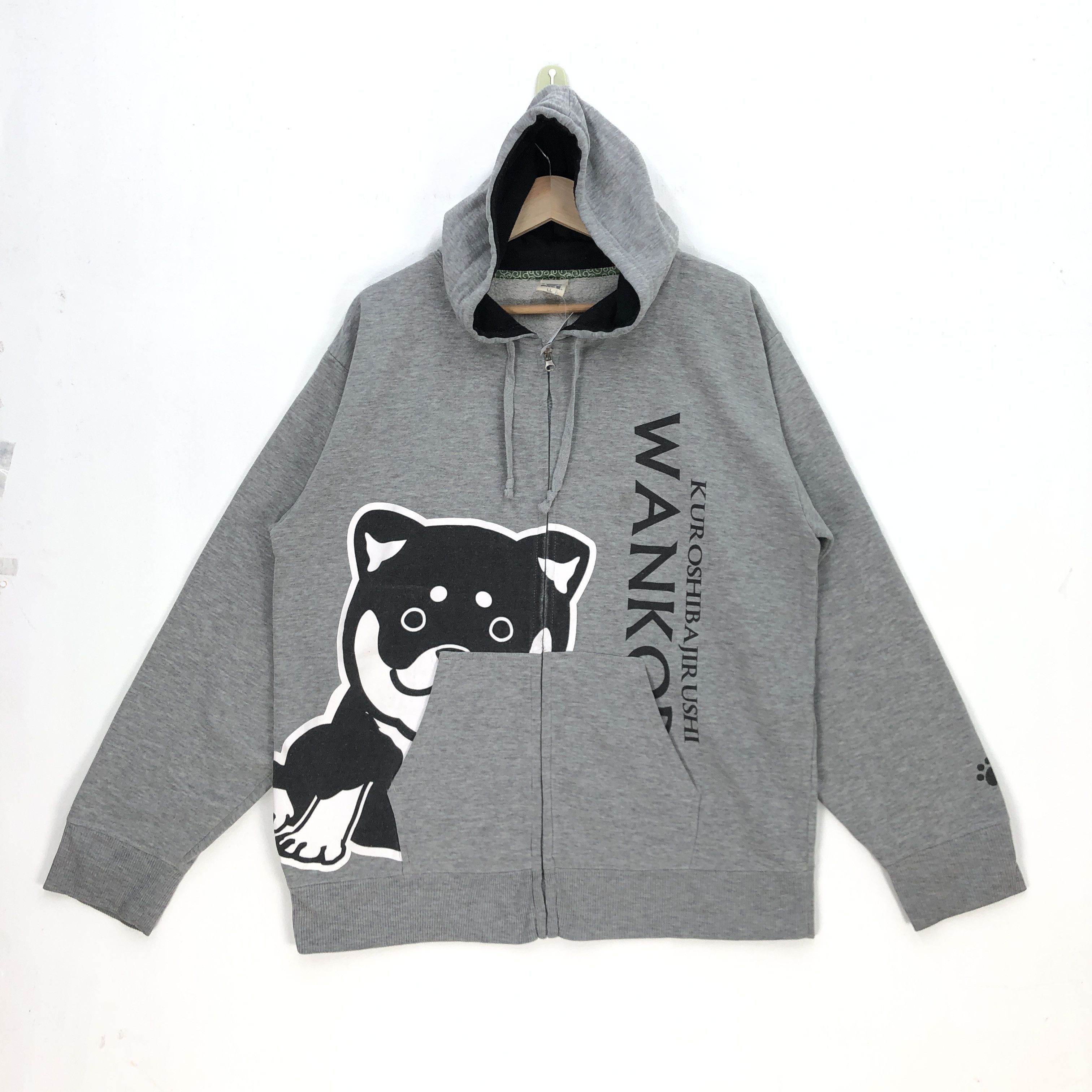 Japanese Brand × Vintage Japanese Sweatshirt Hoodie Kuroshibajir Ushi Wanko Sweater Size US L / EU 52-54 / 3 - 1 Thumbnail