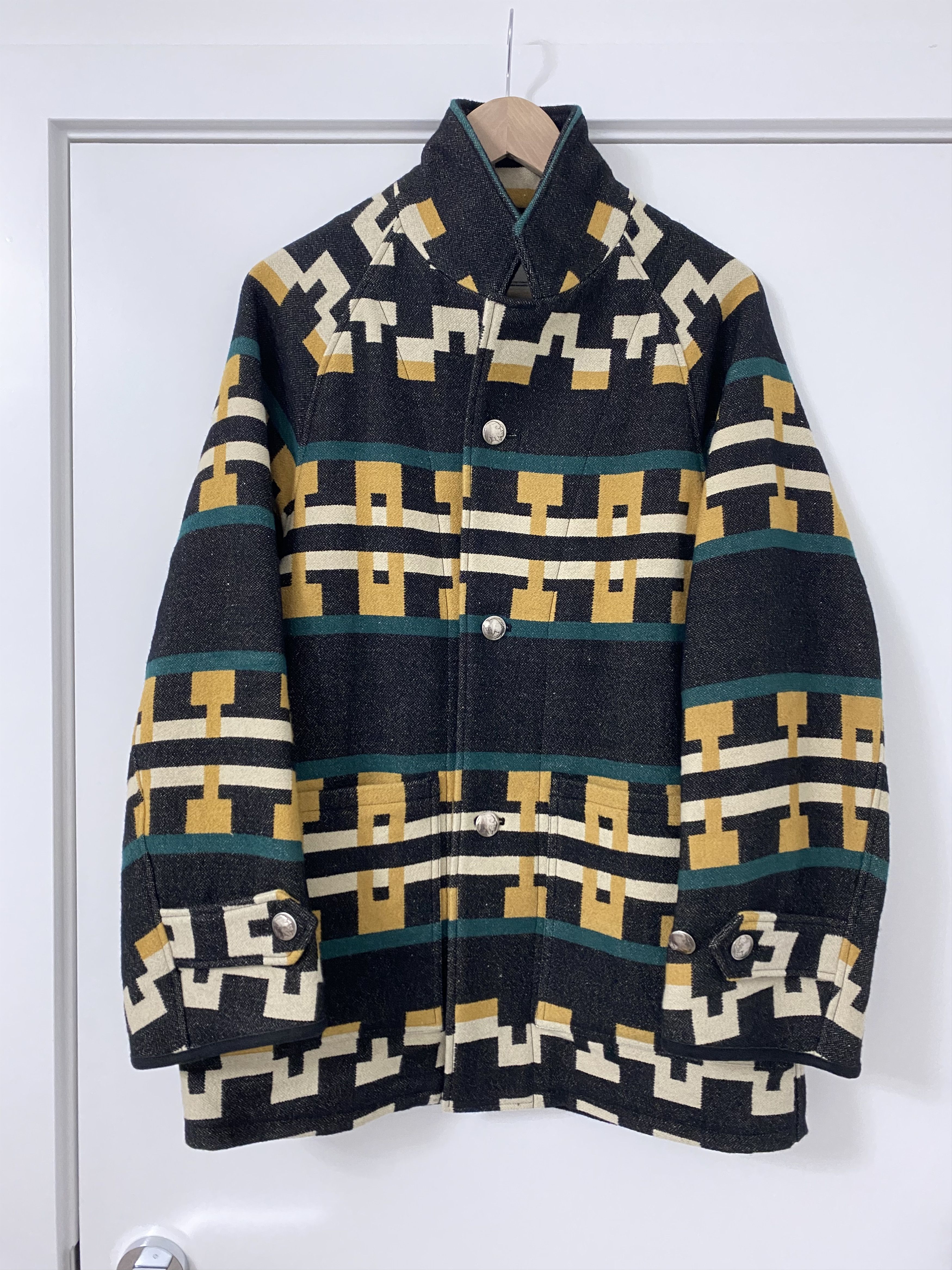 VISVIM HOPILAND COAT NATIVE BLANKET