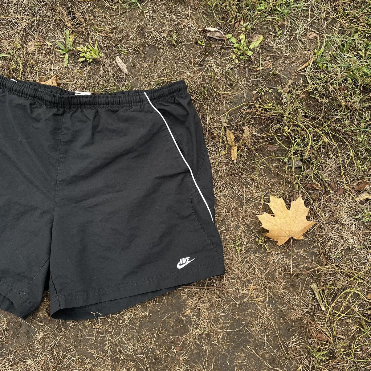 Nike Vintage Y2K Drill Nike Swoosh Logo Shorts Streetwear 90s Size US 36 / EU 52 - 2 Thumbnail