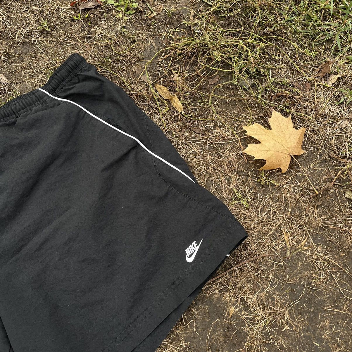 Nike Vintage Y2K Drill Nike Swoosh Logo Shorts Streetwear 90s Size US 36 / EU 52 - 3 Thumbnail