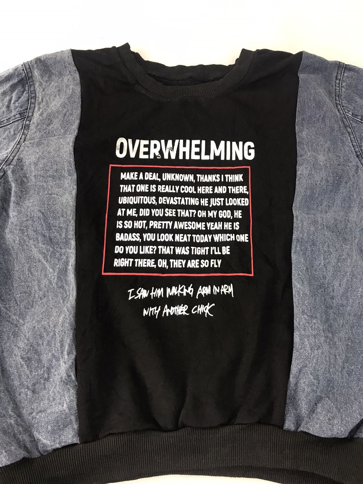 Japanese Brand × Vintage Sheena Overhelming Outer Denim Cotton Crewneck Pull Over Size US S / EU 44-46 / 1 - 3 Thumbnail