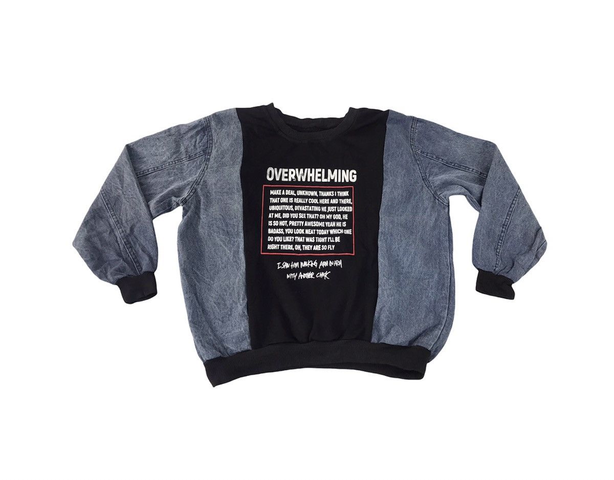 Japanese Brand × Vintage Sheena Overhelming Outer Denim Cotton Crewneck Pull Over Size US S / EU 44-46 / 1 - 1 Thumbnail