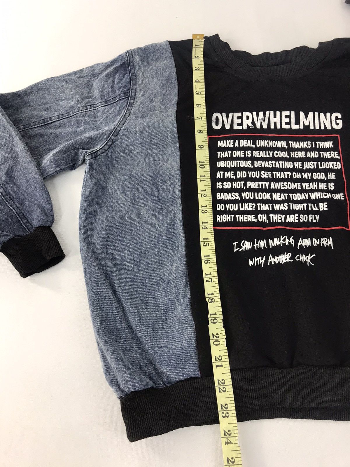 Japanese Brand × Vintage Sheena Overhelming Outer Denim Cotton Crewneck Pull Over Size US S / EU 44-46 / 1 - 9 Thumbnail