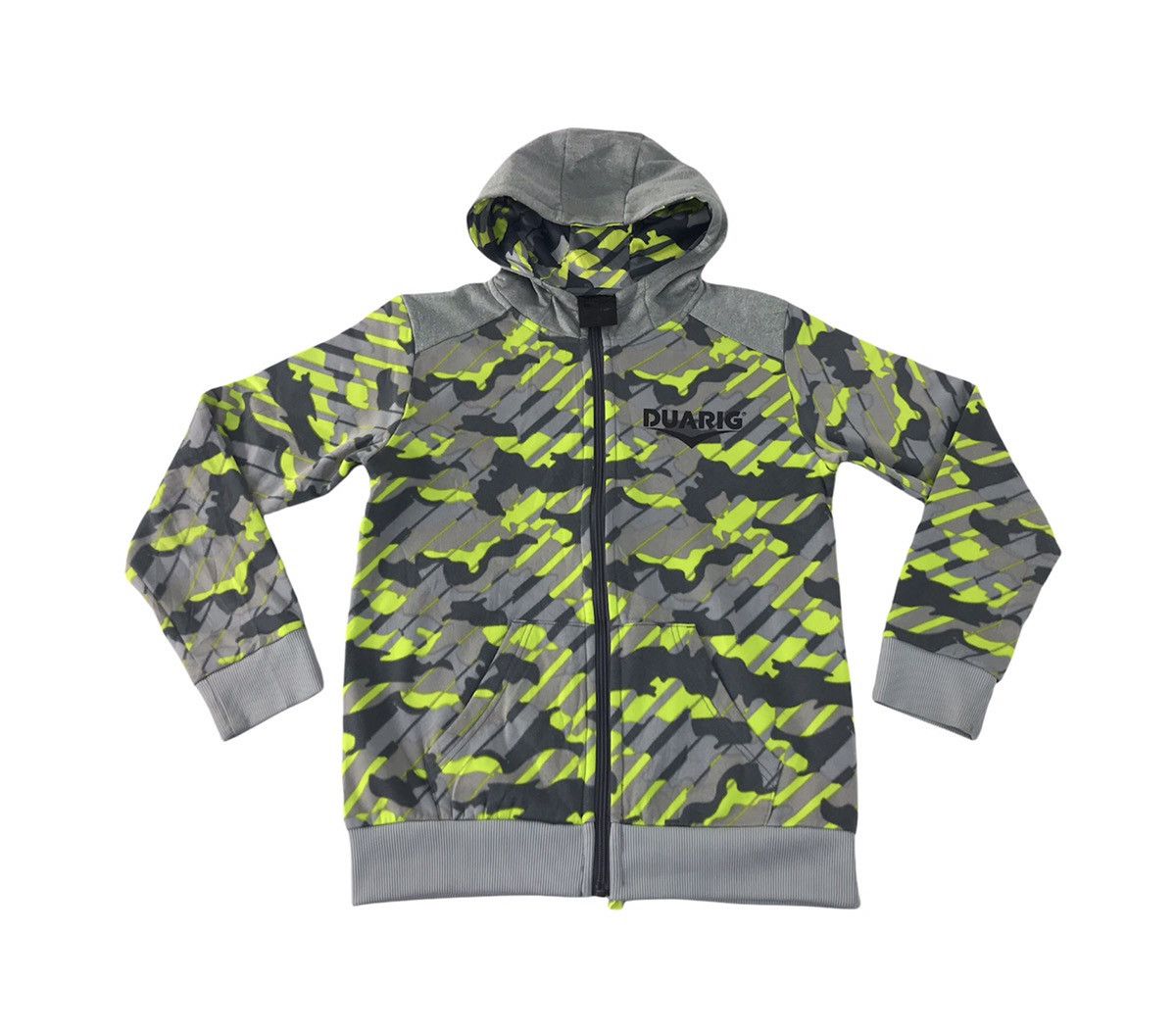 image of Camo Duarig Hoodies Inspired Fashion Designer Big Front Pocket in Grey, Men's (Size Small)