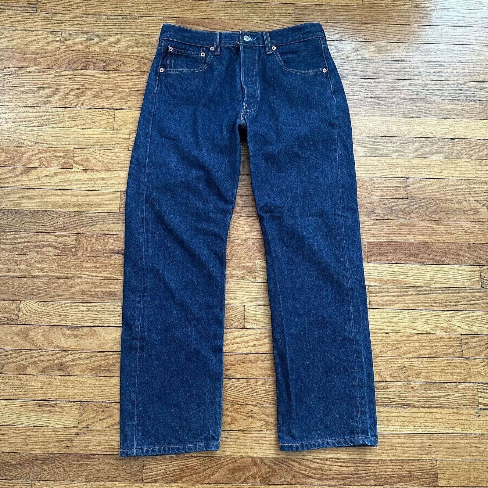 Vintage Levi’s 501 Blue Dark Wash Denim Jeans Size 34x32
