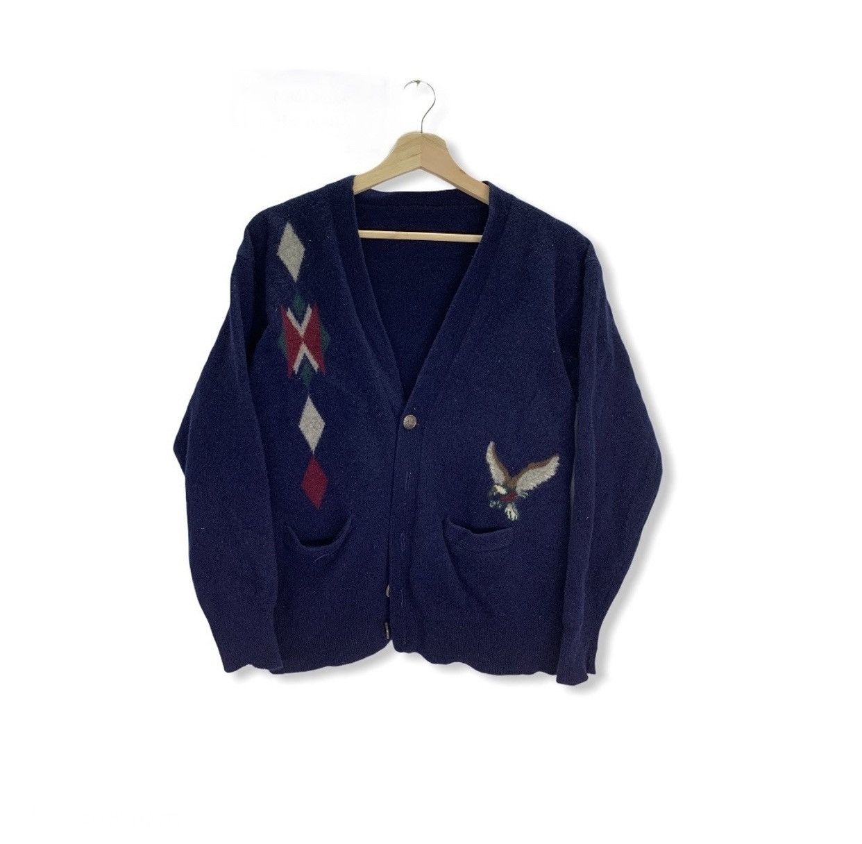 Vintage 70s Eagles Wool Cardigan