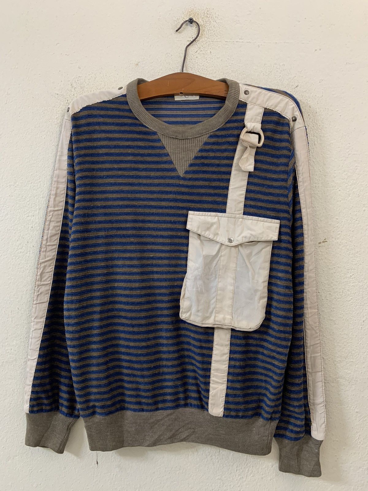 Japanese Brand Moare Stripe Sweater Size US S / EU 44-46 / 1 - 1 Thumbnail