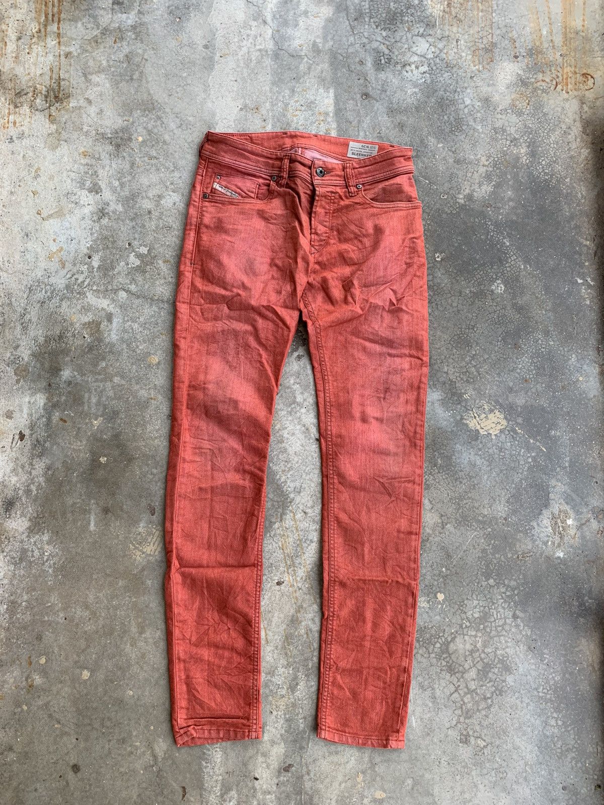 image of Diesel Slenker Slim Skinny Fit Denim Pant in Brown Lan Quad, Men's (Size 30)