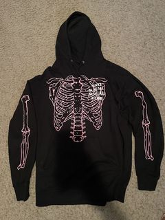 Anti social social discount club skeleton hoodie