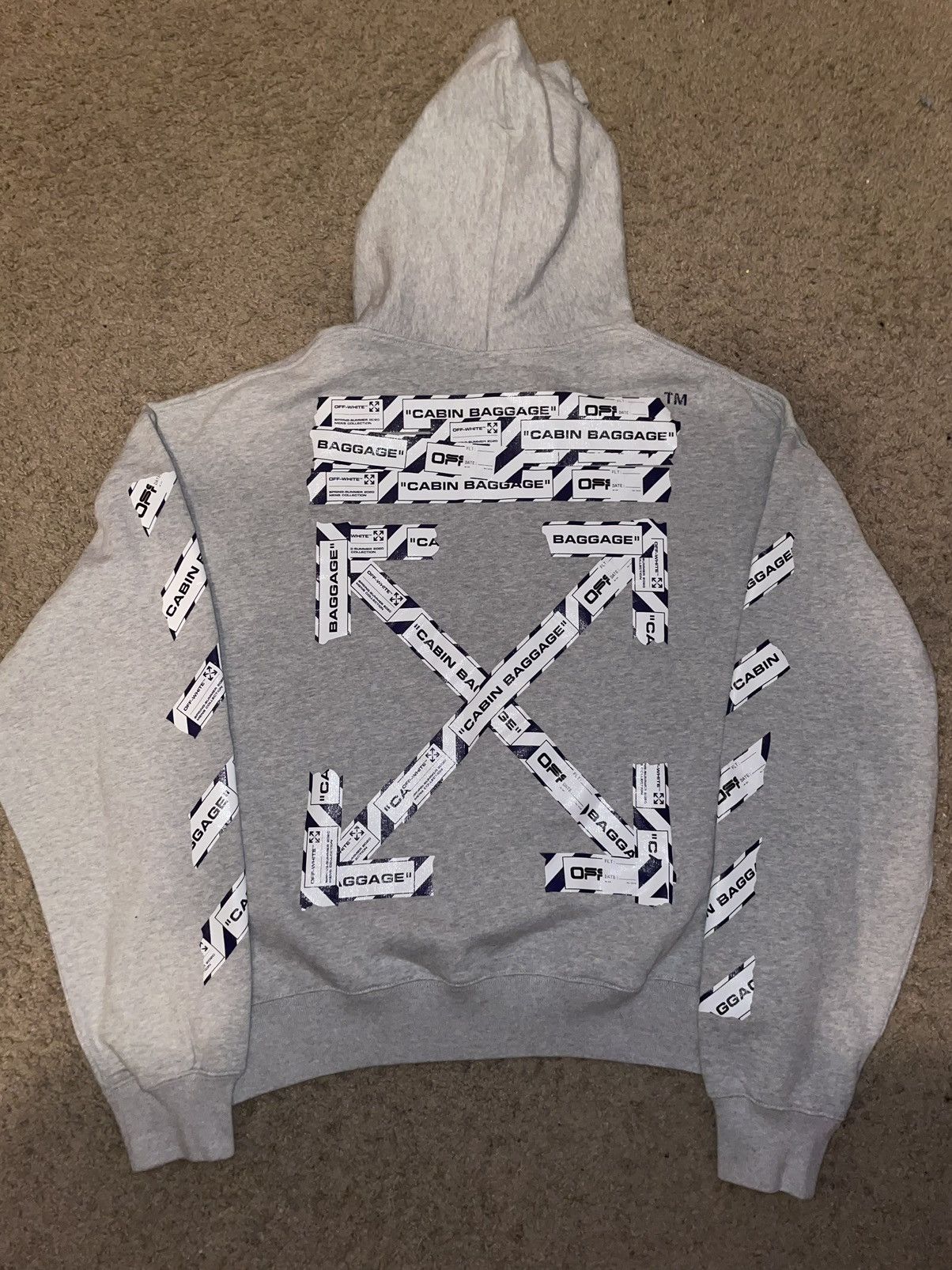 Off-White Off-White Airport Tape Arrows Diag Over Hoodie | Grailed