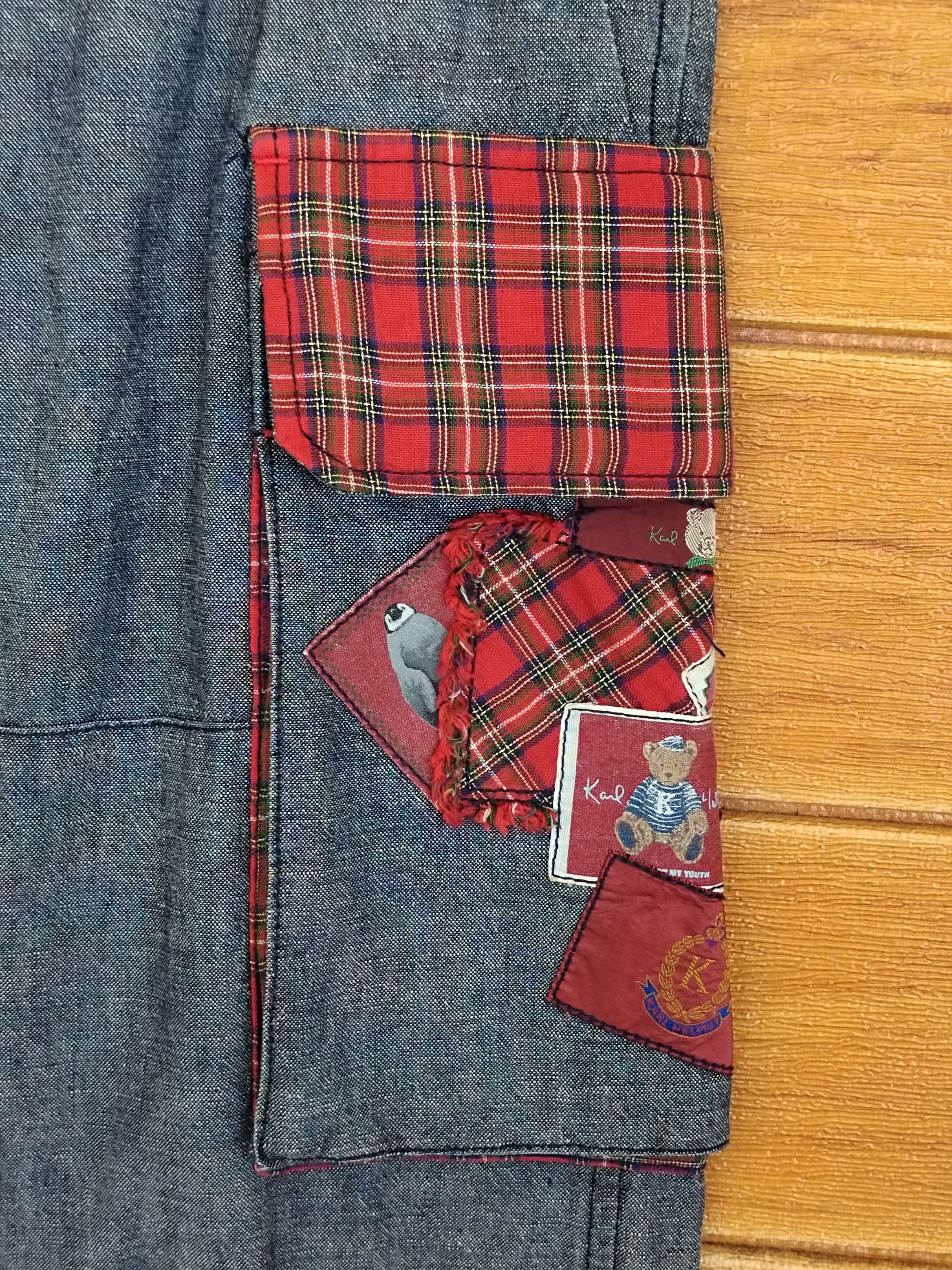 Karl Helmut Vintage KARL HELMUT Patchwork Baggy Cargo Denim Pants Size US 32 / EU 48 - 4 Thumbnail
