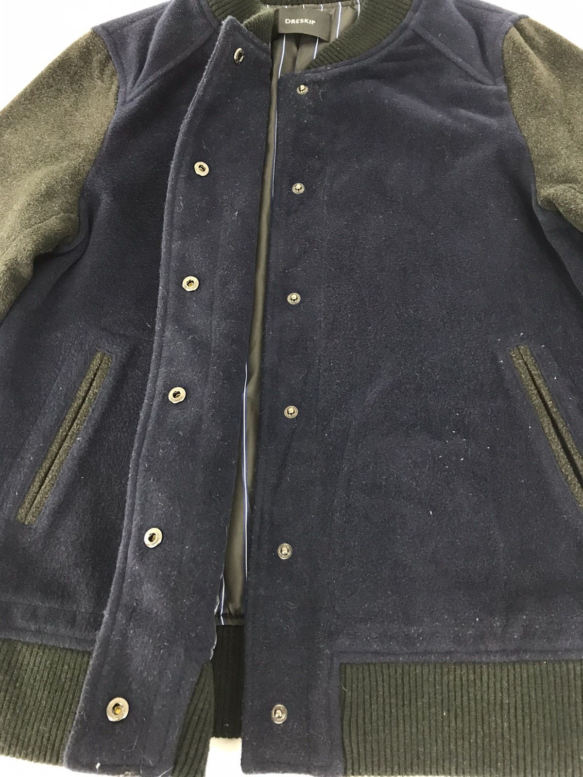 Japanese Brand Varsity Jacket Dreskip Snap Button Hype College Unisex Size M / US 6-8 / IT 42-44 - 2 Thumbnail