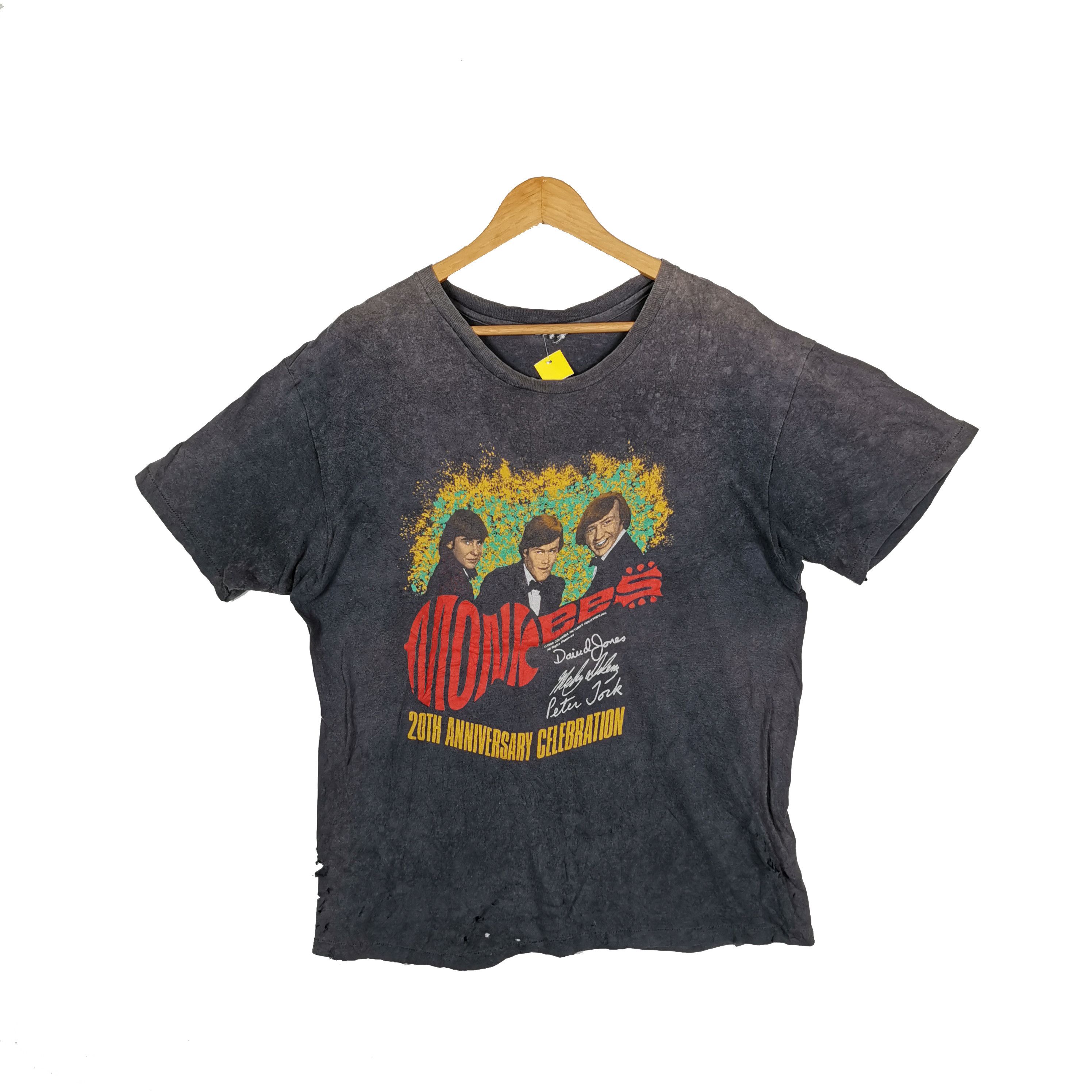 80s The Monkees 20th Anniversary selling Tour Rock Concert t-shirt Large