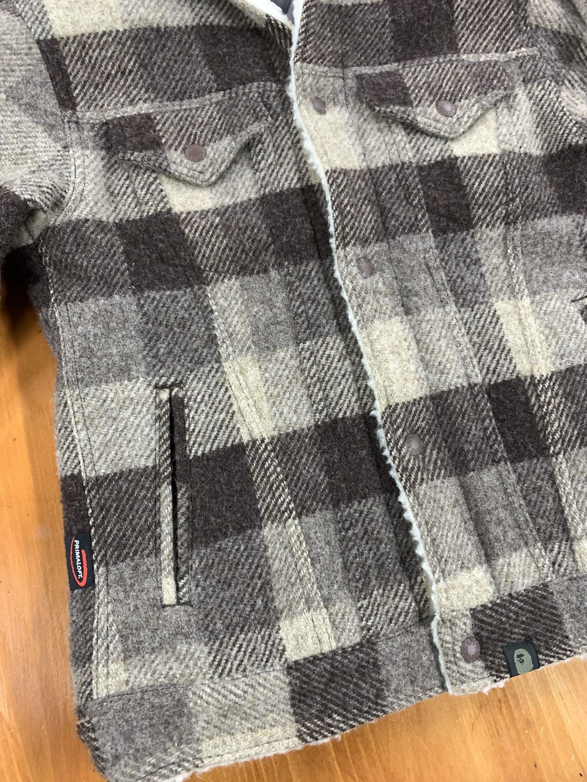 Bape Flannel Sherpa Quilt Lined Primaloft Snap Jacket Size US M / EU 48-50 / 2 - 2 Thumbnail