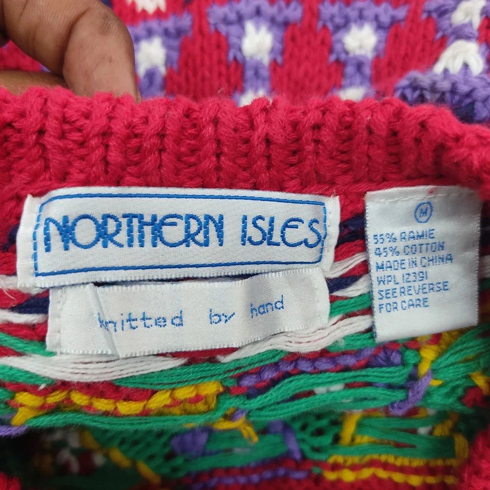 Northern Isles Northern Isles Knitted bye Hand Red Knitwear Jumper Size S / US 4 / IT 40 - 12 Thumbnail