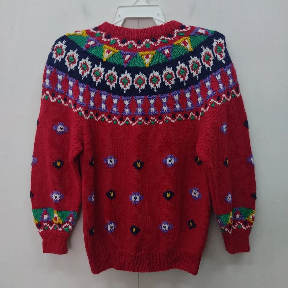 Northern Isles Northern Isles Knitted bye Hand Red Knitwear Jumper Size S / US 4 / IT 40 - 9 Thumbnail