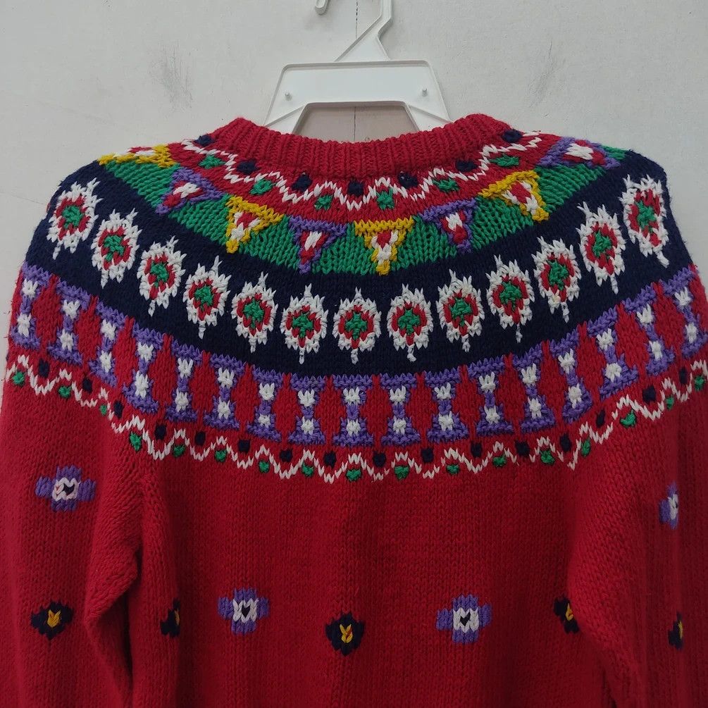 Northern Isles Northern Isles Knitted bye Hand Red Knitwear Jumper Size S / US 4 / IT 40 - 10 Thumbnail