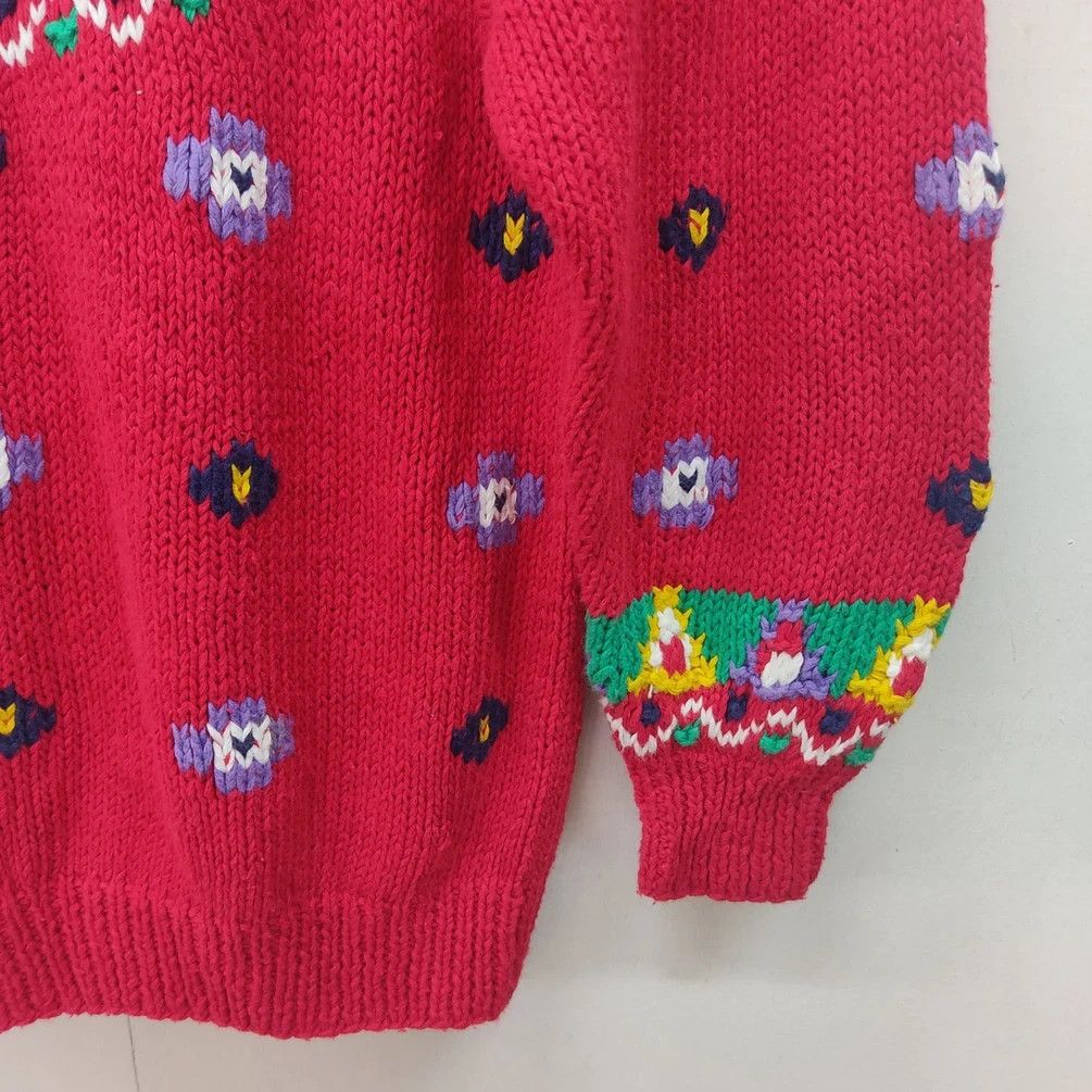 Northern Isles Northern Isles Knitted bye Hand Red Knitwear Jumper Size S / US 4 / IT 40 - 8 Thumbnail