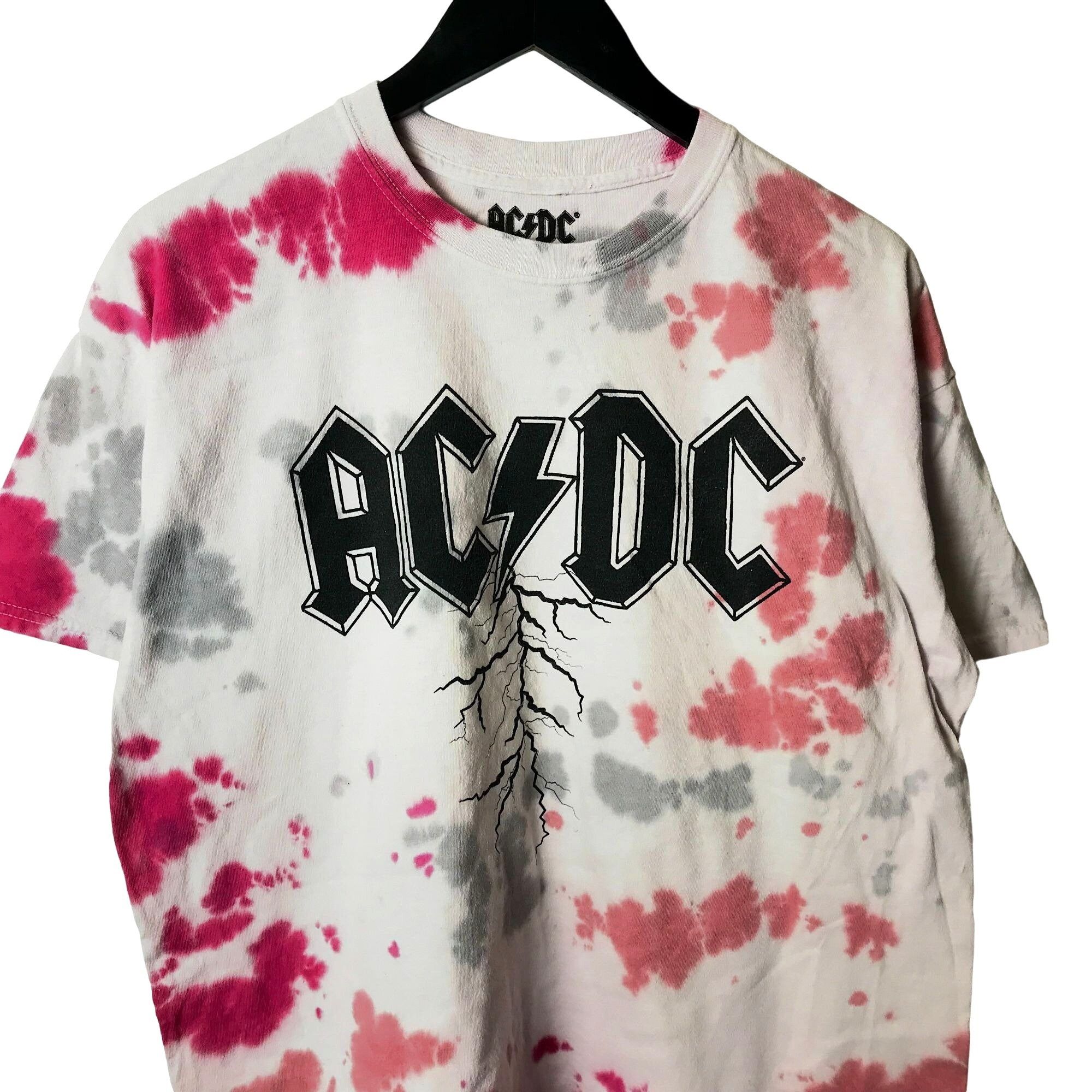 acdc shirt tie dye