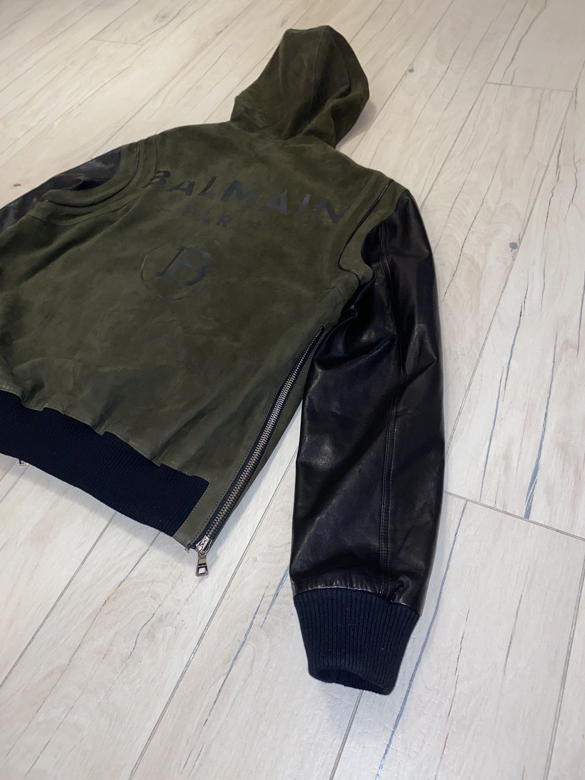 Balmain Balmain Destroyed Logo Biker Leather Jacket Size US L / EU 52-54 / 3 - 4 Thumbnail