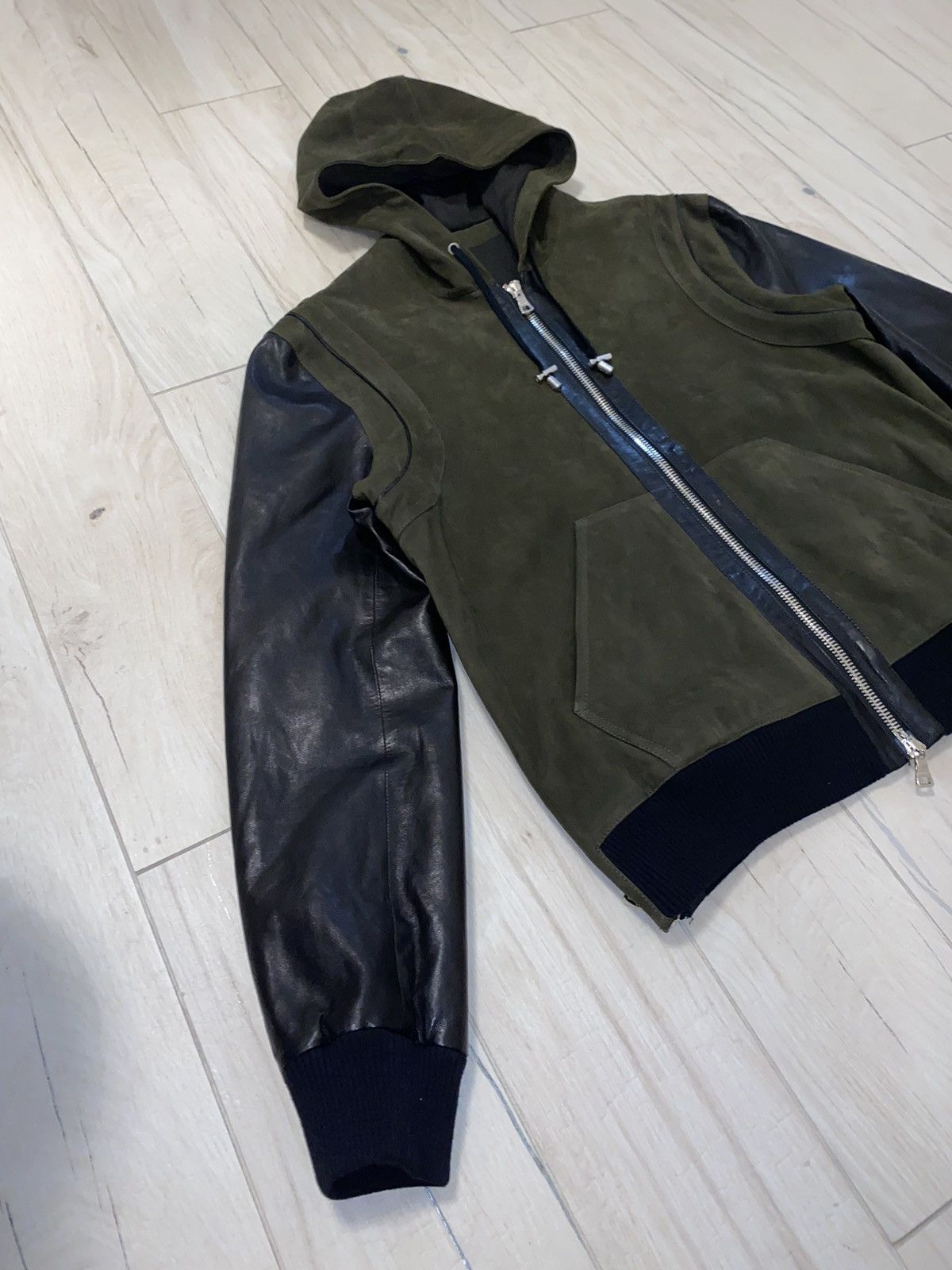 Balmain Balmain Destroyed Logo Biker Leather Jacket Size US L / EU 52-54 / 3 - 10 Thumbnail