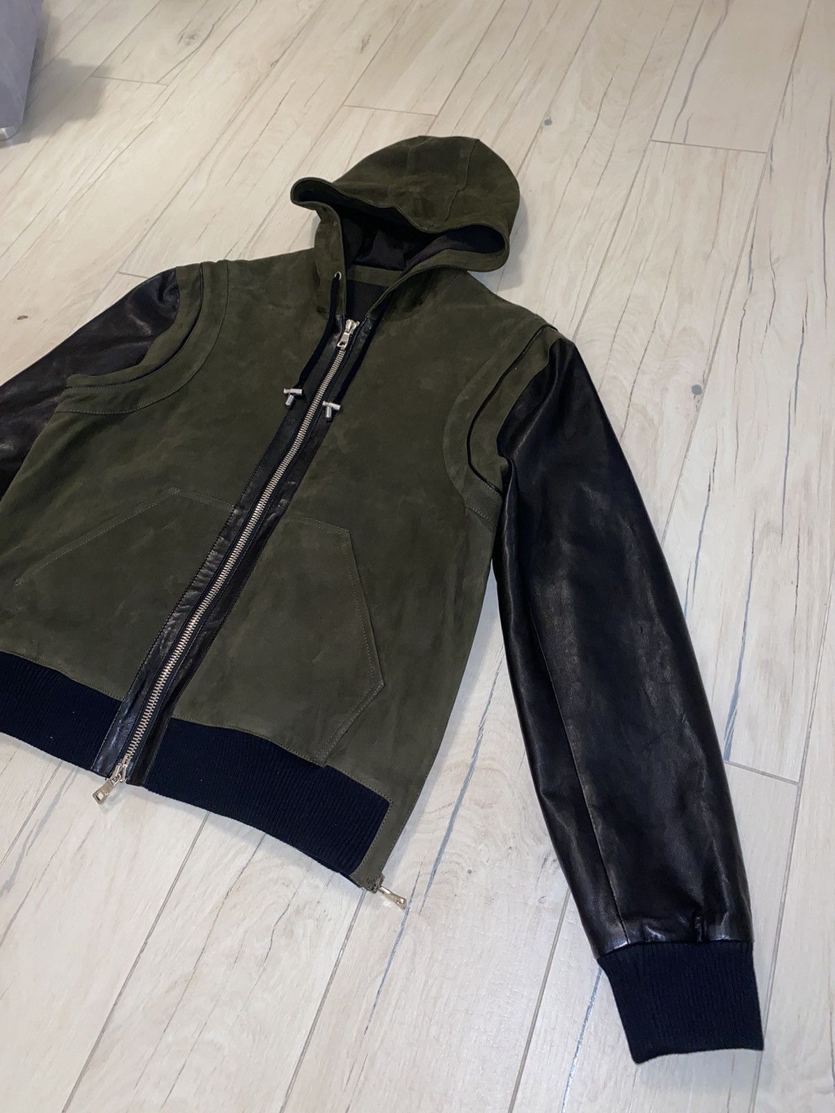 Balmain Balmain Destroyed Logo Biker Leather Jacket Size US L / EU 52-54 / 3 - 7 Thumbnail