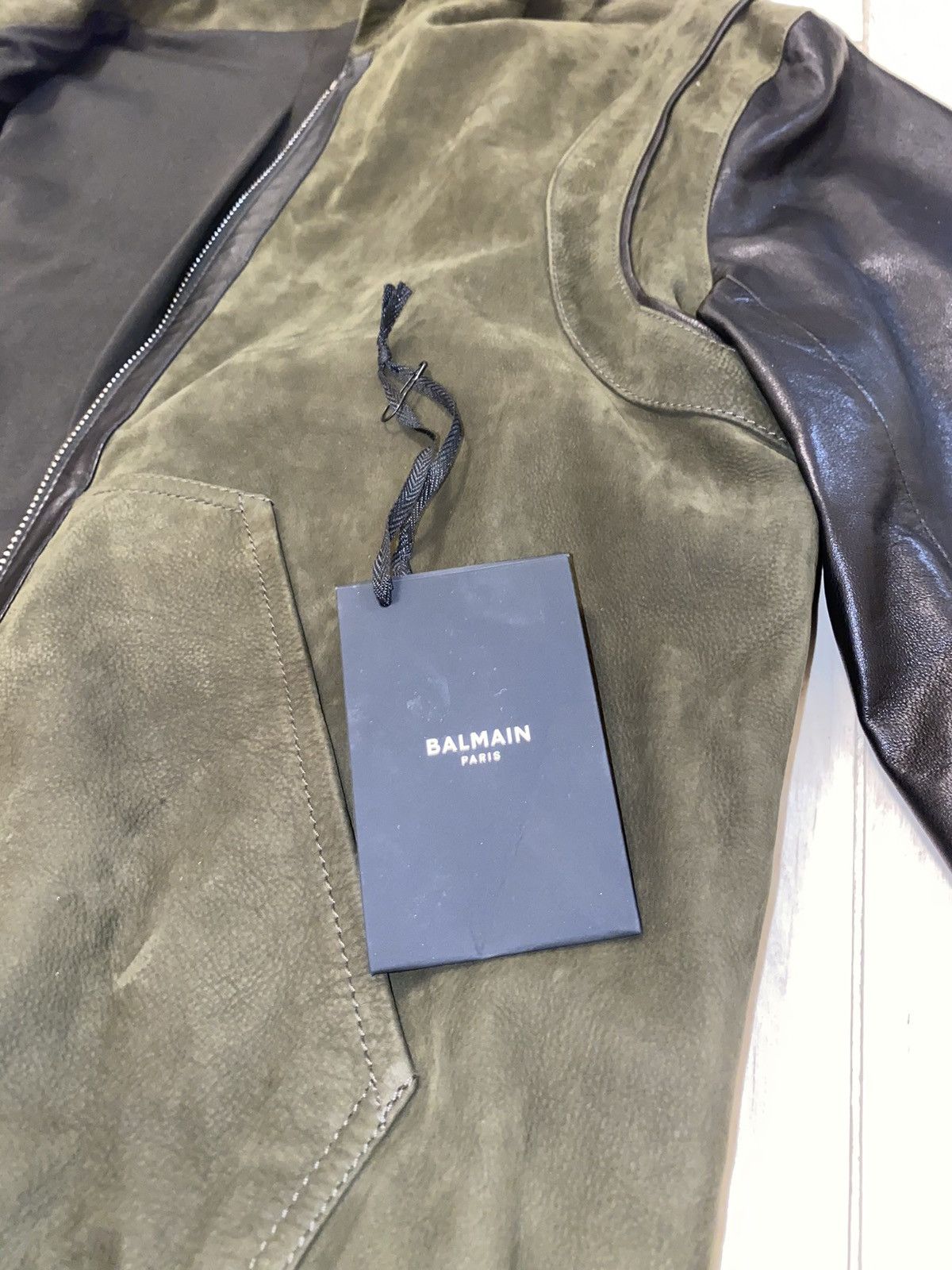 Balmain Balmain Destroyed Logo Biker Leather Jacket Size US L / EU 52-54 / 3 - 12 Thumbnail