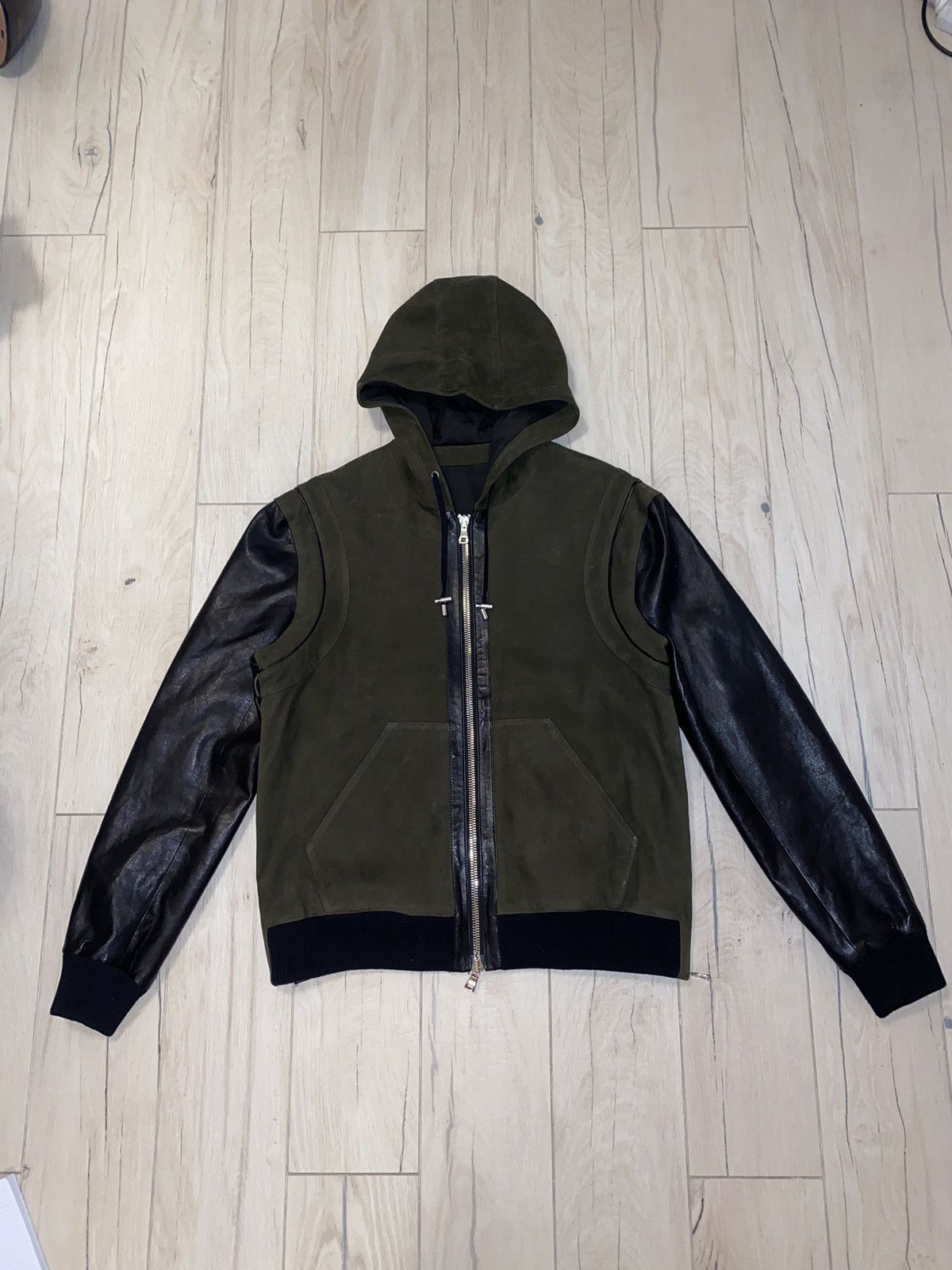 Balmain Balmain Destroyed Logo Biker Leather Jacket Size US L / EU 52-54 / 3 - 6 Thumbnail