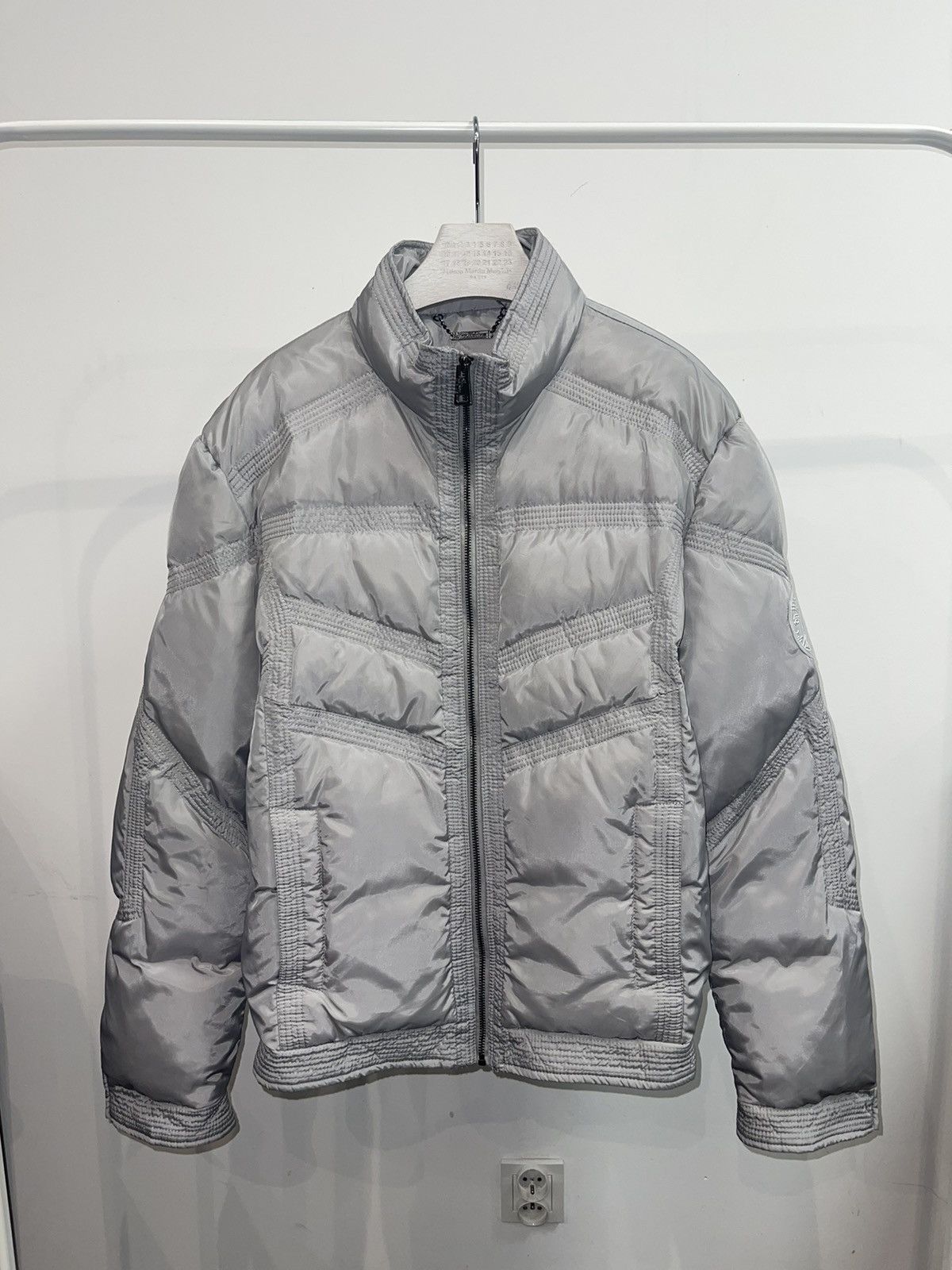 Versace Versace Technical Biker Grey Puffer Down Jacket Size US L / EU 52-54 / 3 - 3 Thumbnail