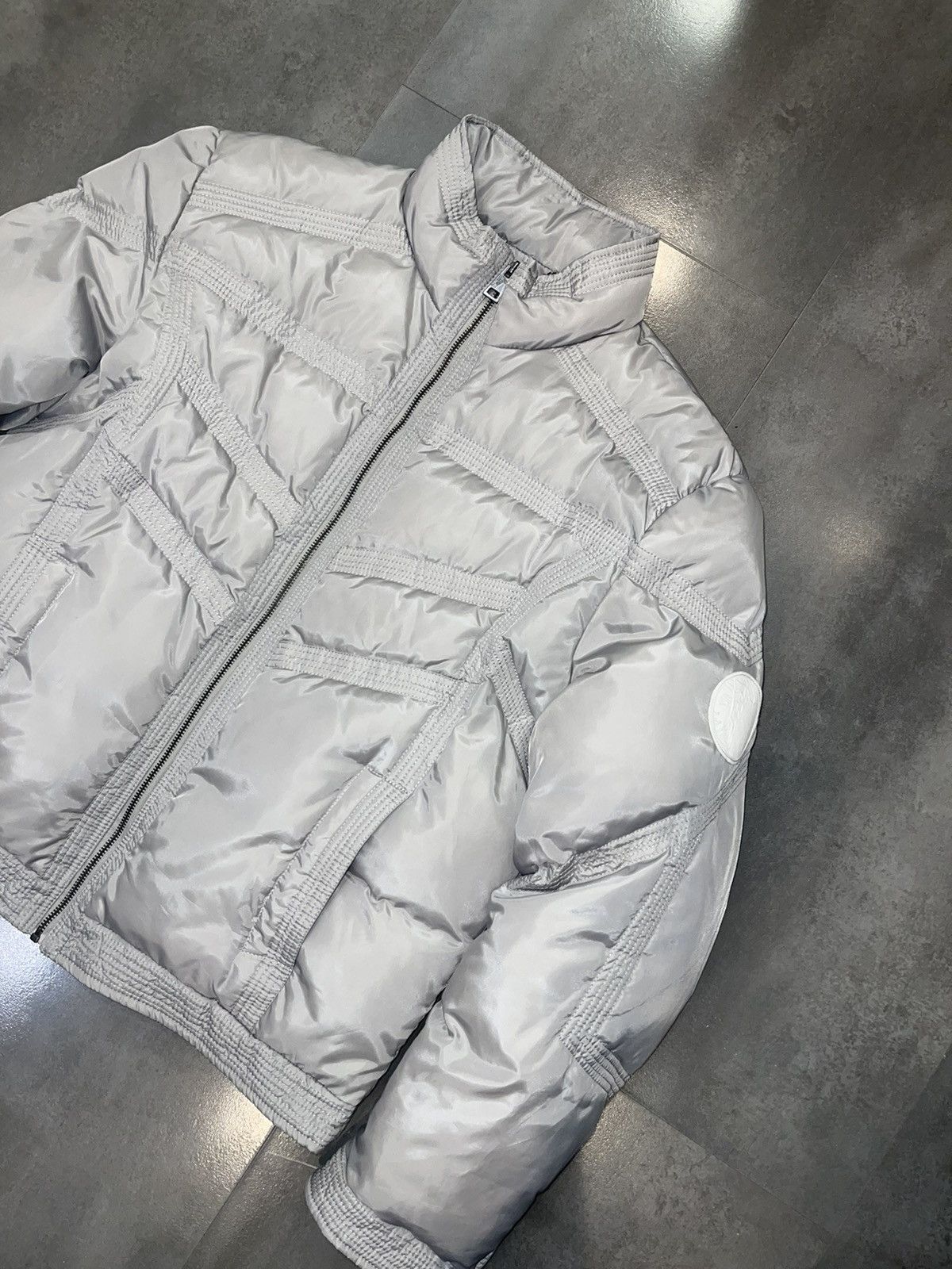 Versace Versace Technical Biker Grey Puffer Down Jacket Size US L / EU 52-54 / 3 - 7 Thumbnail