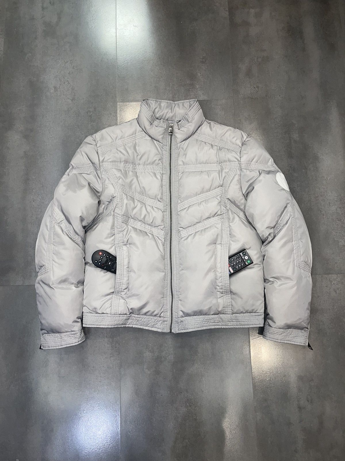 Versace Versace Technical Biker Grey Puffer Down Jacket Size US L / EU 52-54 / 3 - 2 Thumbnail