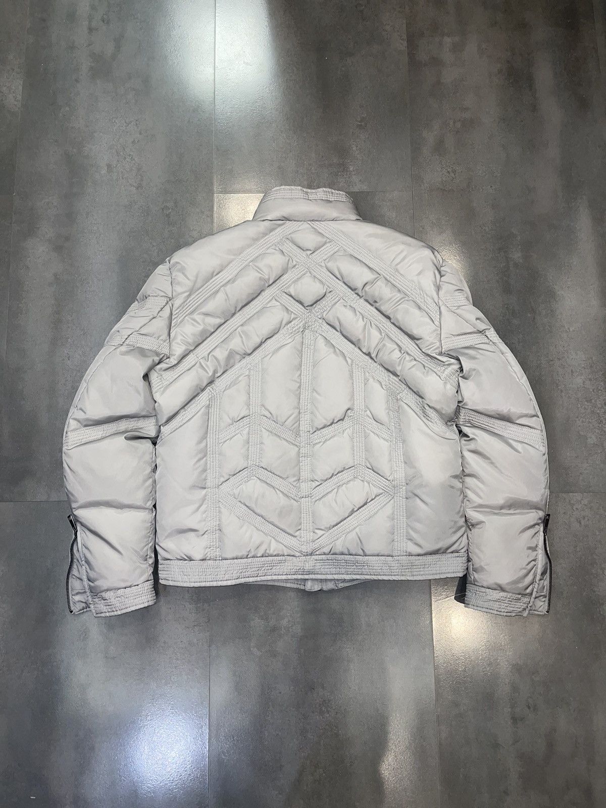 Versace Versace Technical Biker Grey Puffer Down Jacket Size US L / EU 52-54 / 3 - 9 Thumbnail