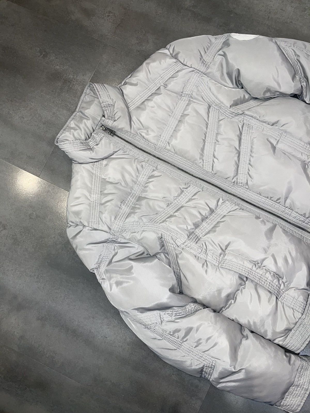 Versace Versace Technical Biker Grey Puffer Down Jacket Size US L / EU 52-54 / 3 - 8 Thumbnail