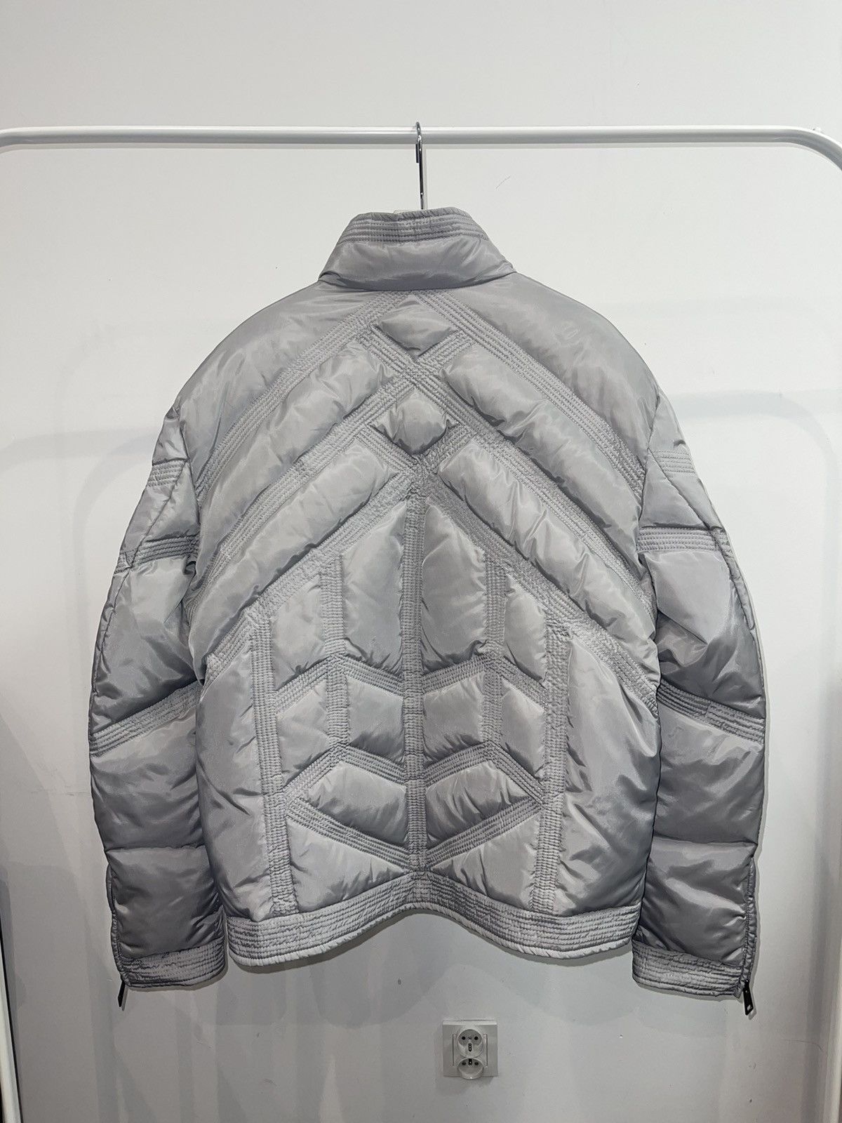 Versace Versace Technical Biker Grey Puffer Down Jacket Size US L / EU 52-54 / 3 - 4 Thumbnail